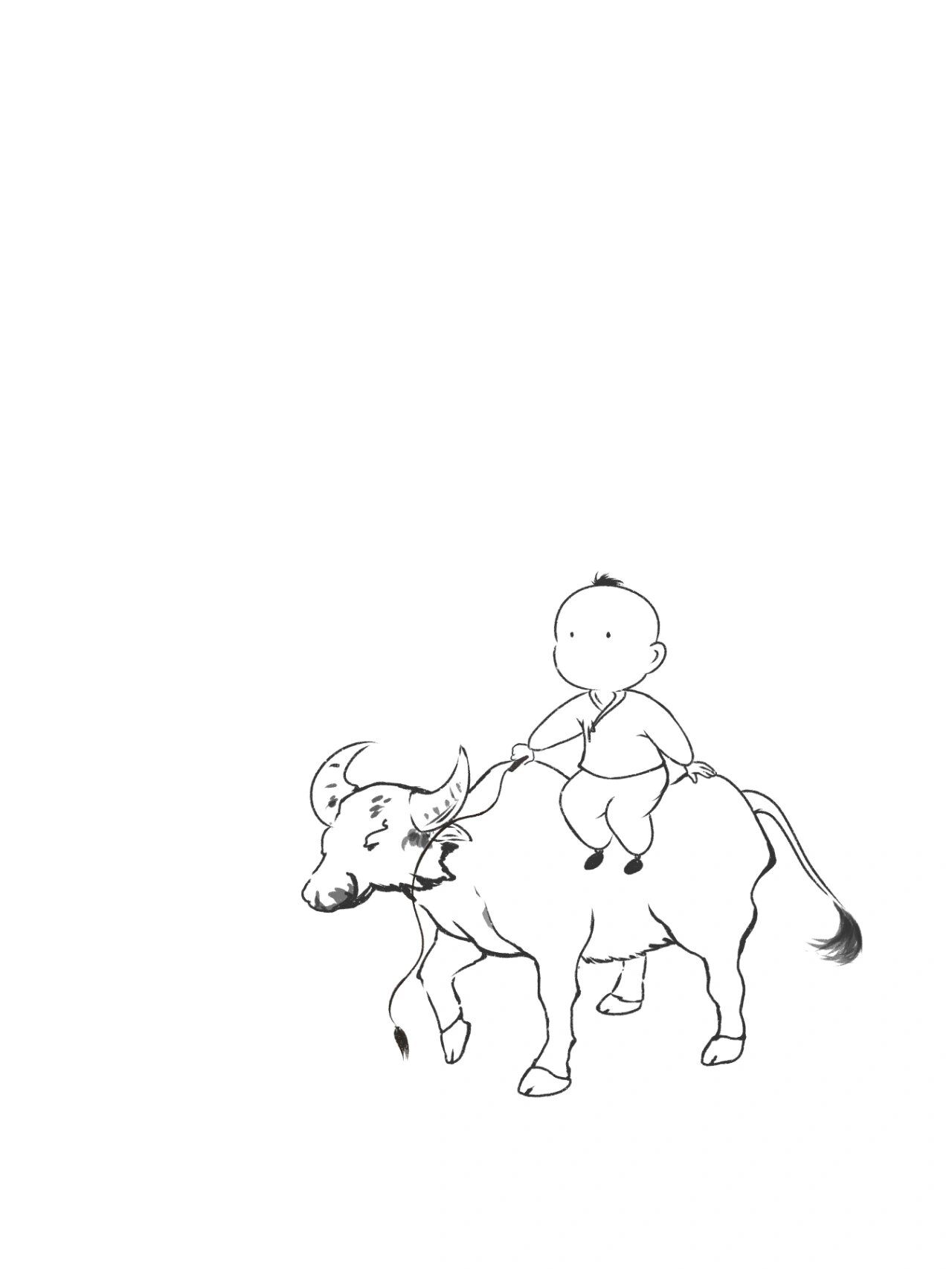 节气插画|立春 立春打春牛 小童驱向花林丛 春天来临 万物复苏 让我们