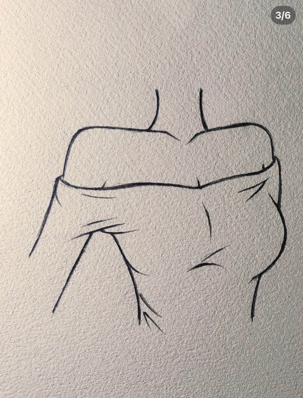 女生身体简笔画!祝大家新年快乐吧!