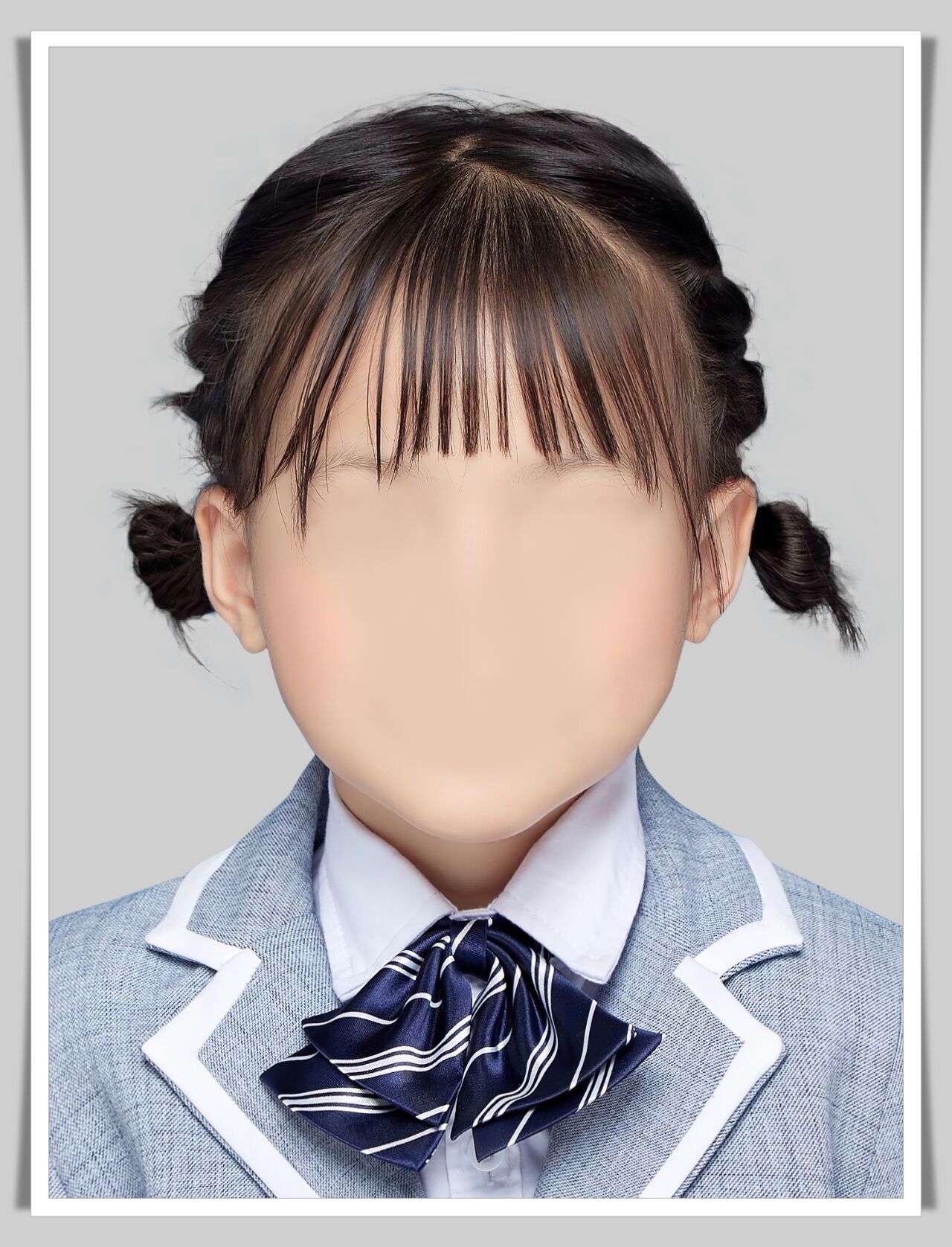 男童女童开学入园证件照换装免扣素材ps模板