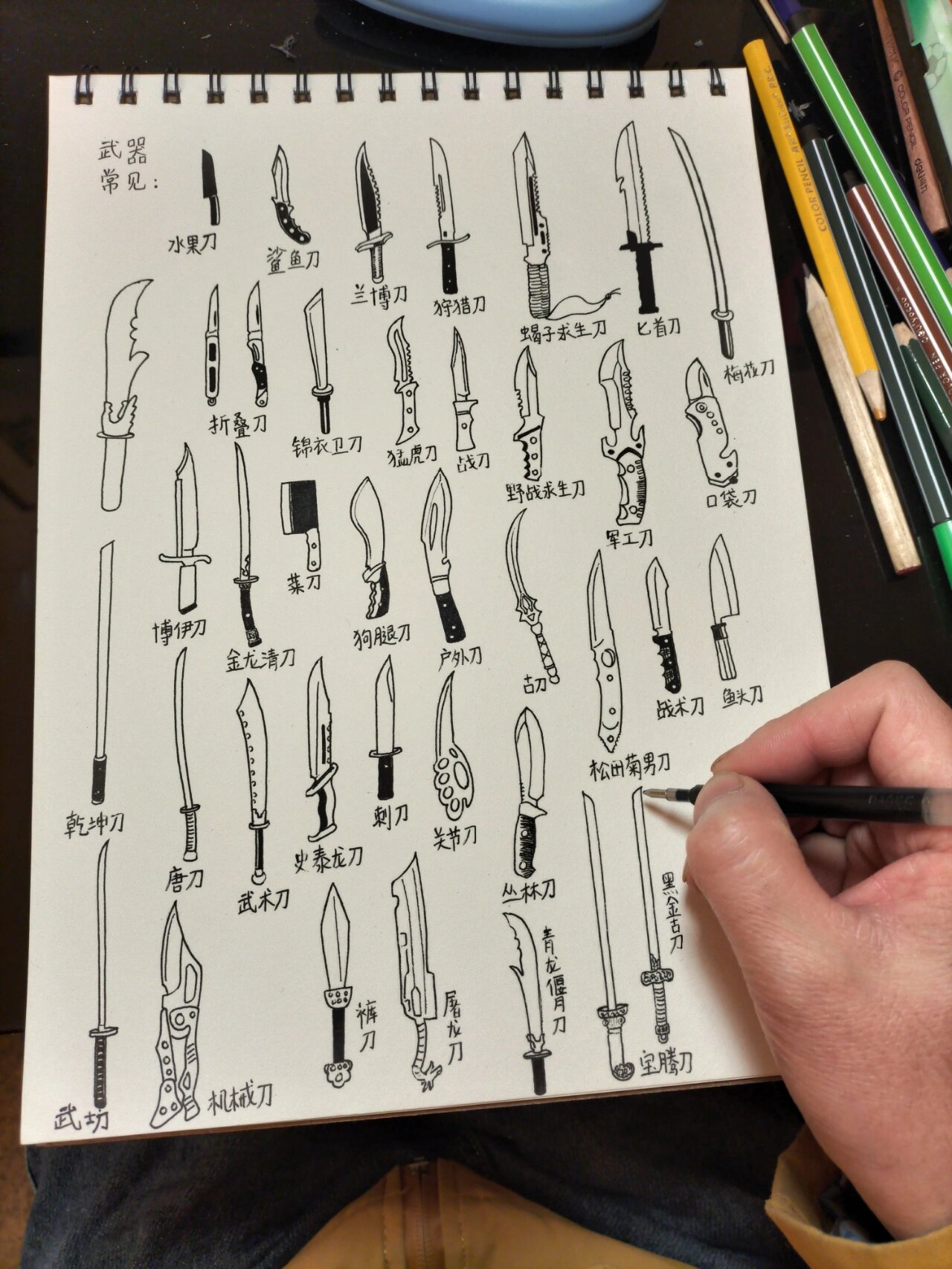 刀 武器冷兵器 绘画 儿童画