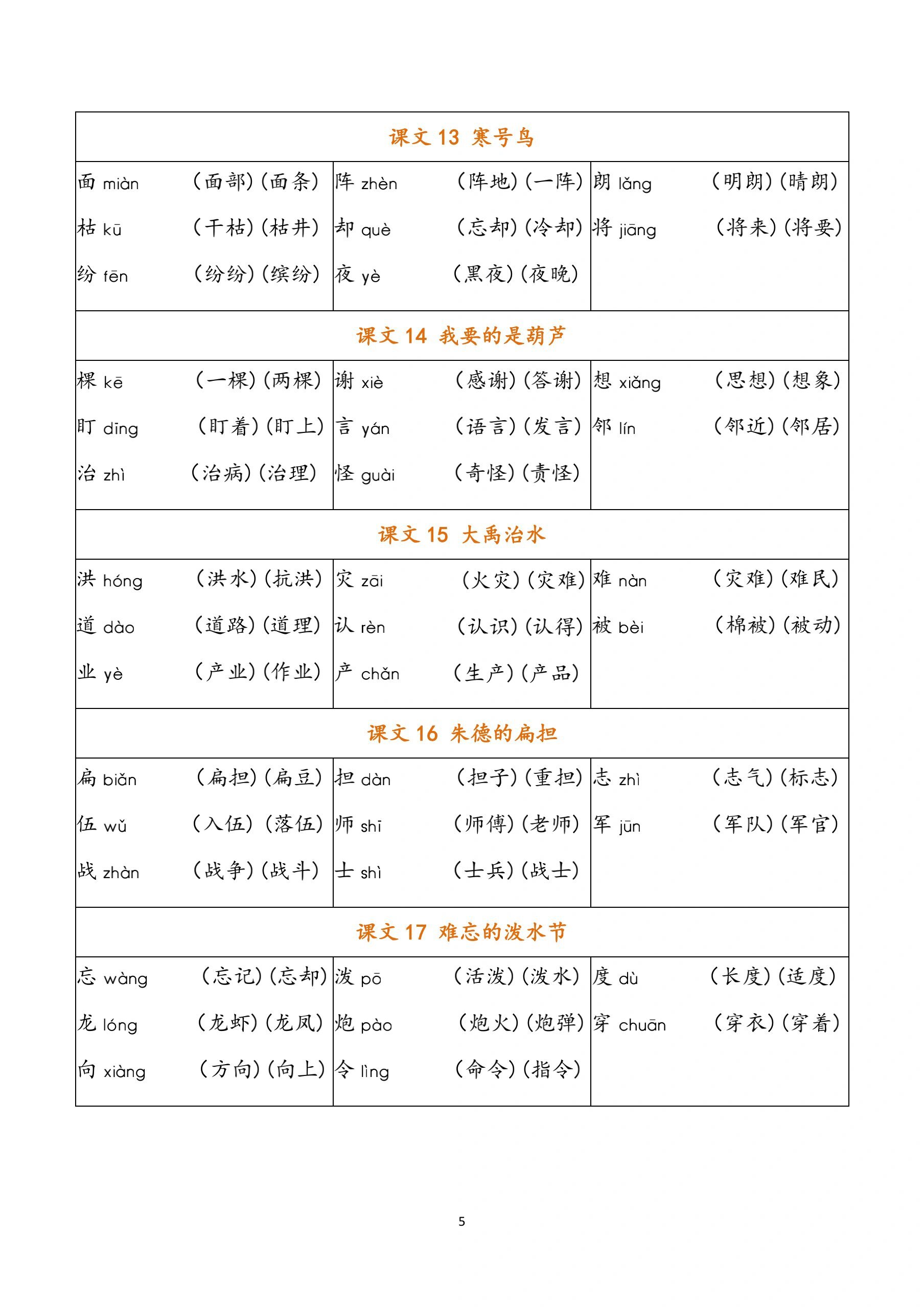 及组词 二年级图片