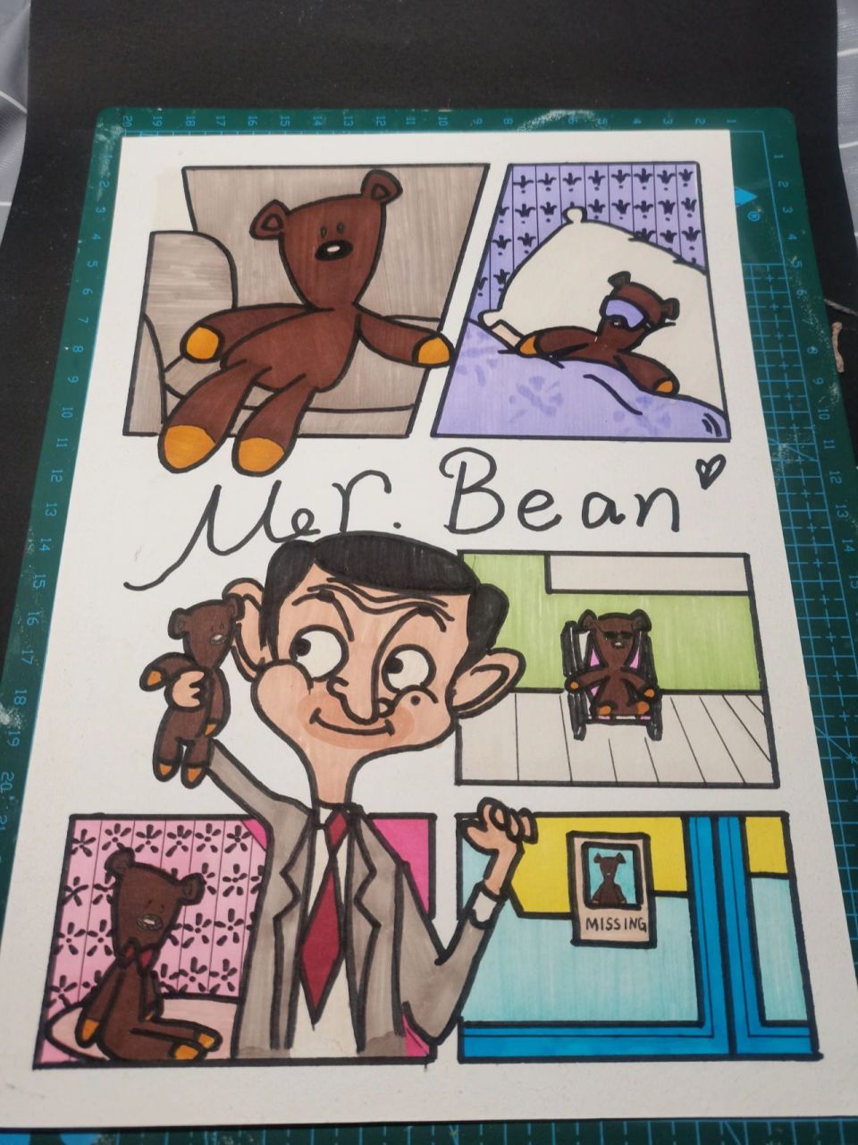 原创手绘 | 格子漫画 | 附教程 泰迪熊022822