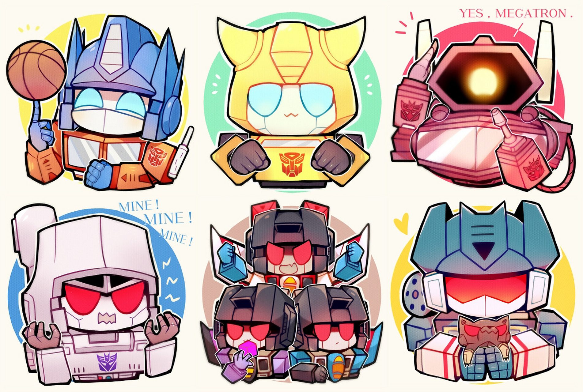 一些可爱的变形金刚头像