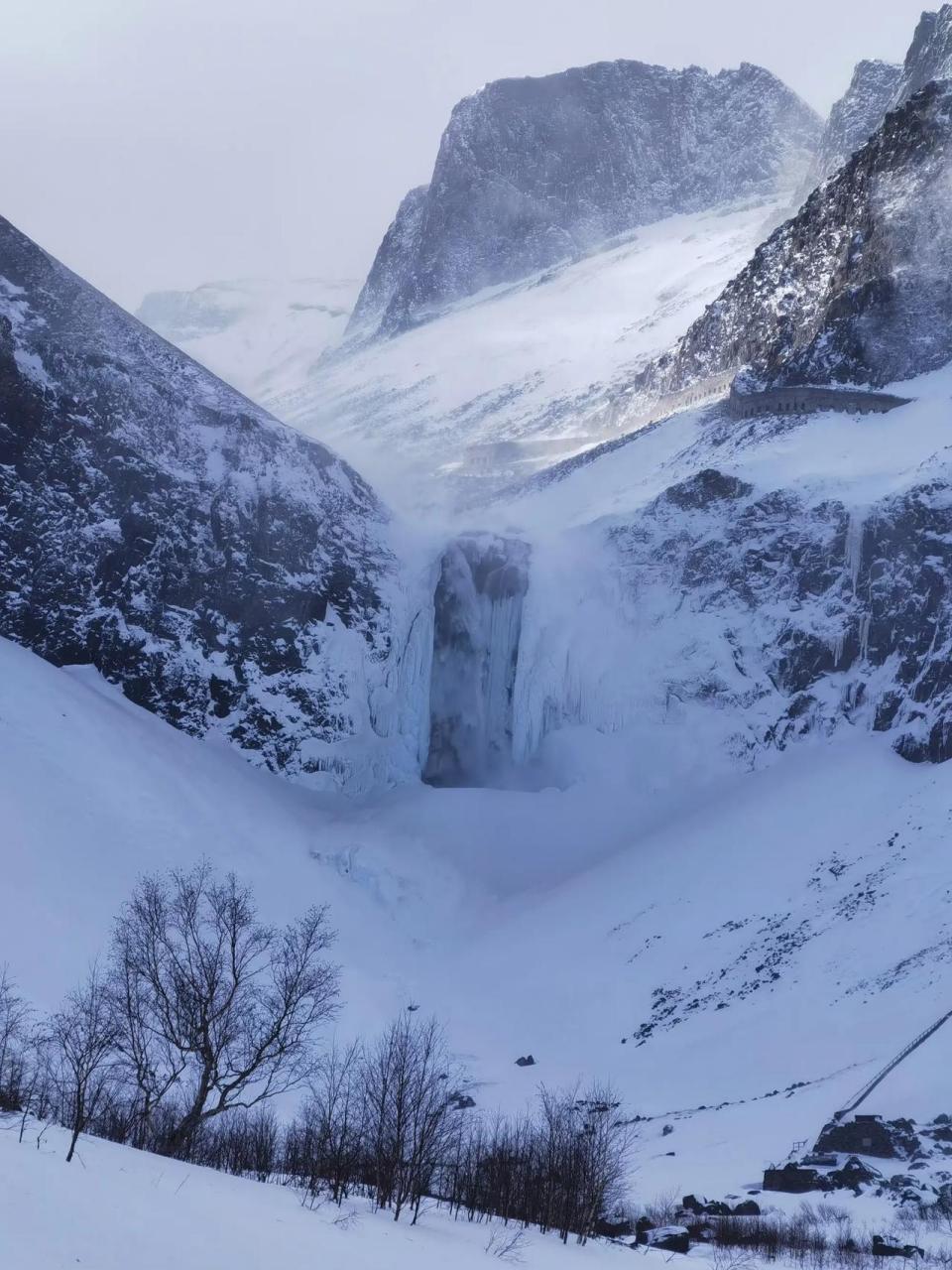 长白山雪景 摄影图片