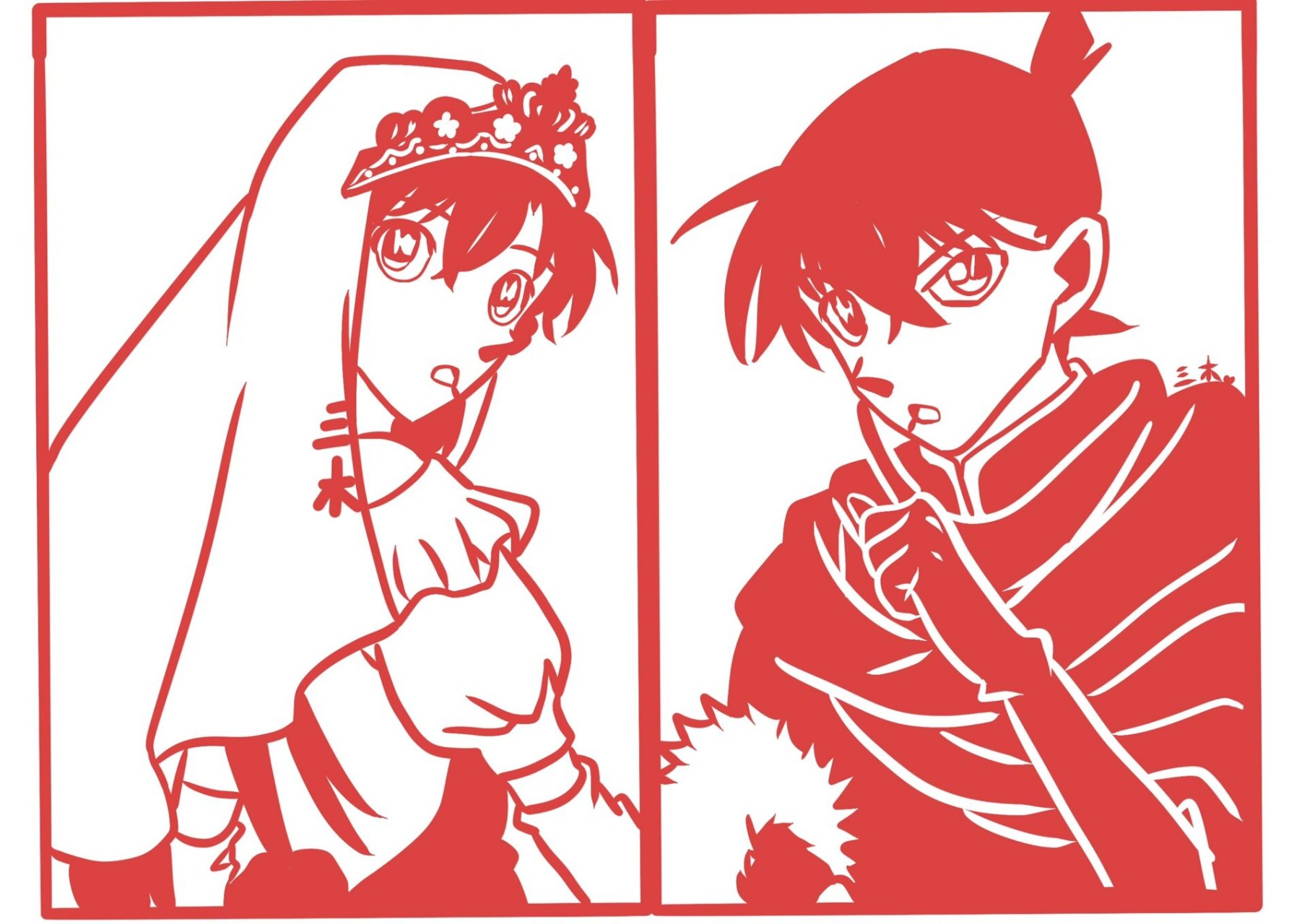 刻纸底稿～新兰7815       画了没刻,想看成品,有木有