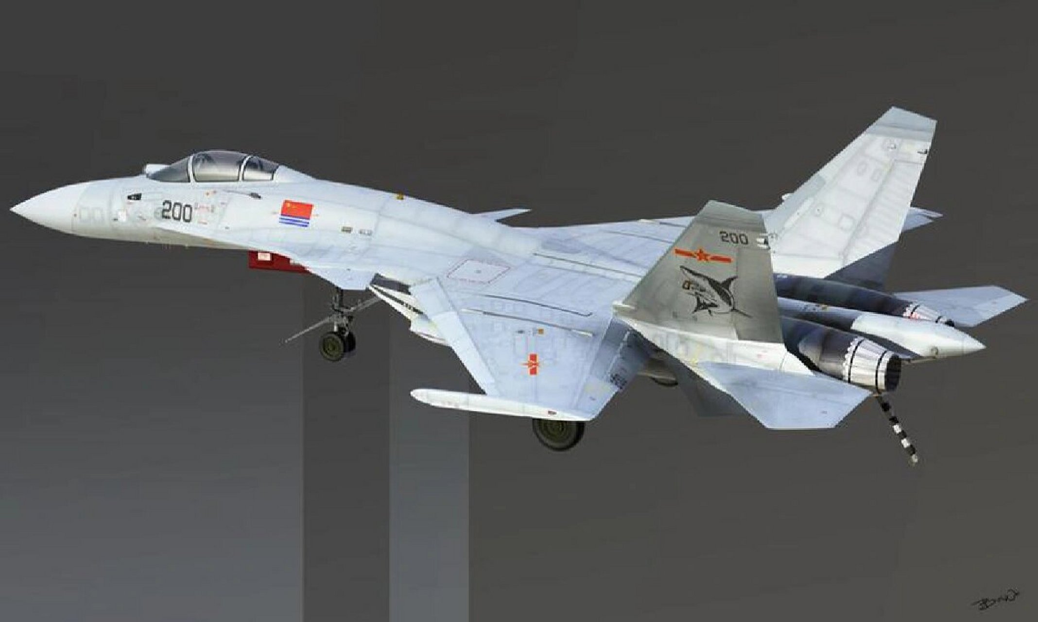 飞鲨家族 歼15/d/t 歼15/15t/15d是中国未来三款主力非海四代舰载机