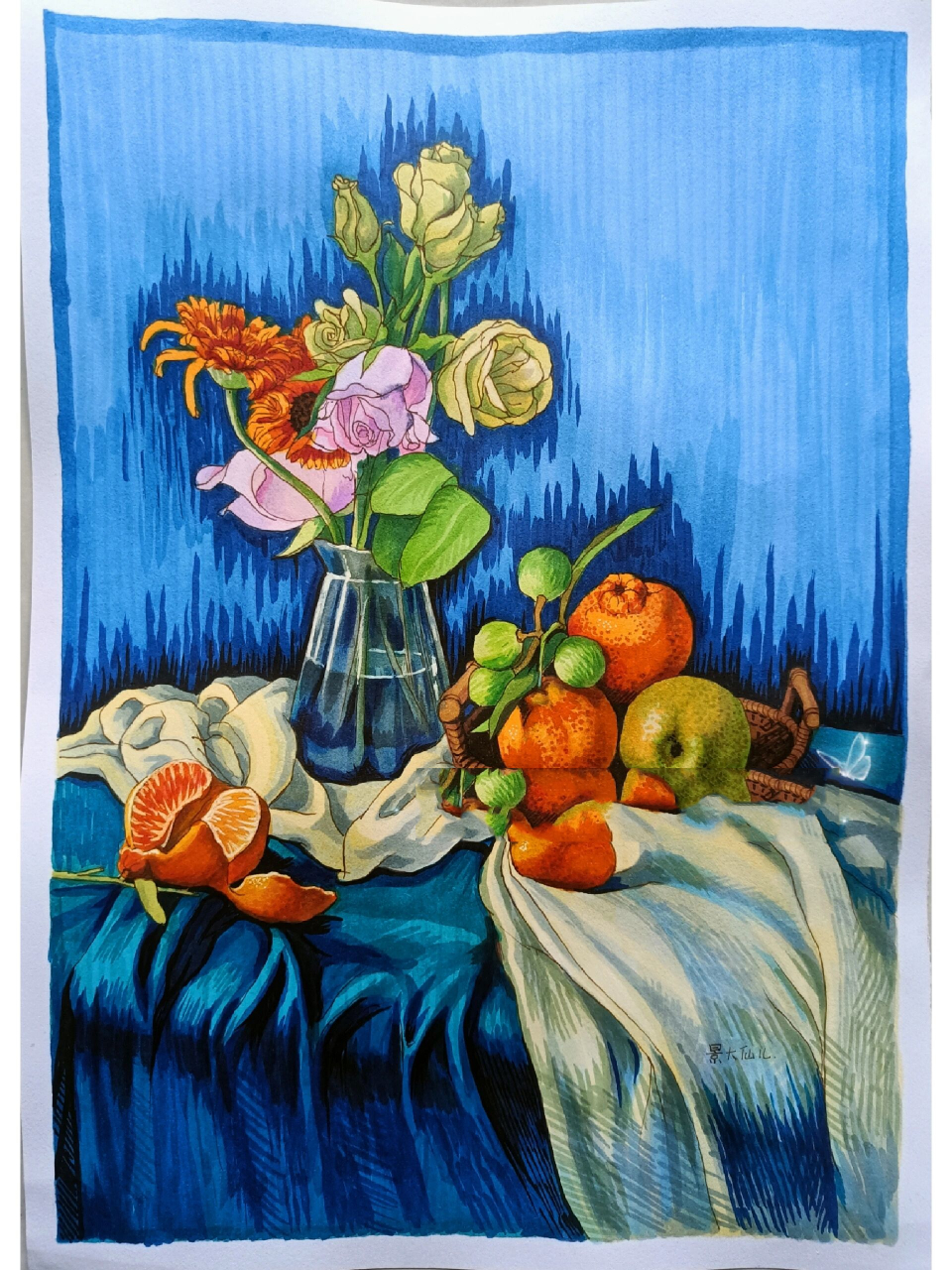 马克笔静物组合照片写生 感谢91绘画素材 的美图