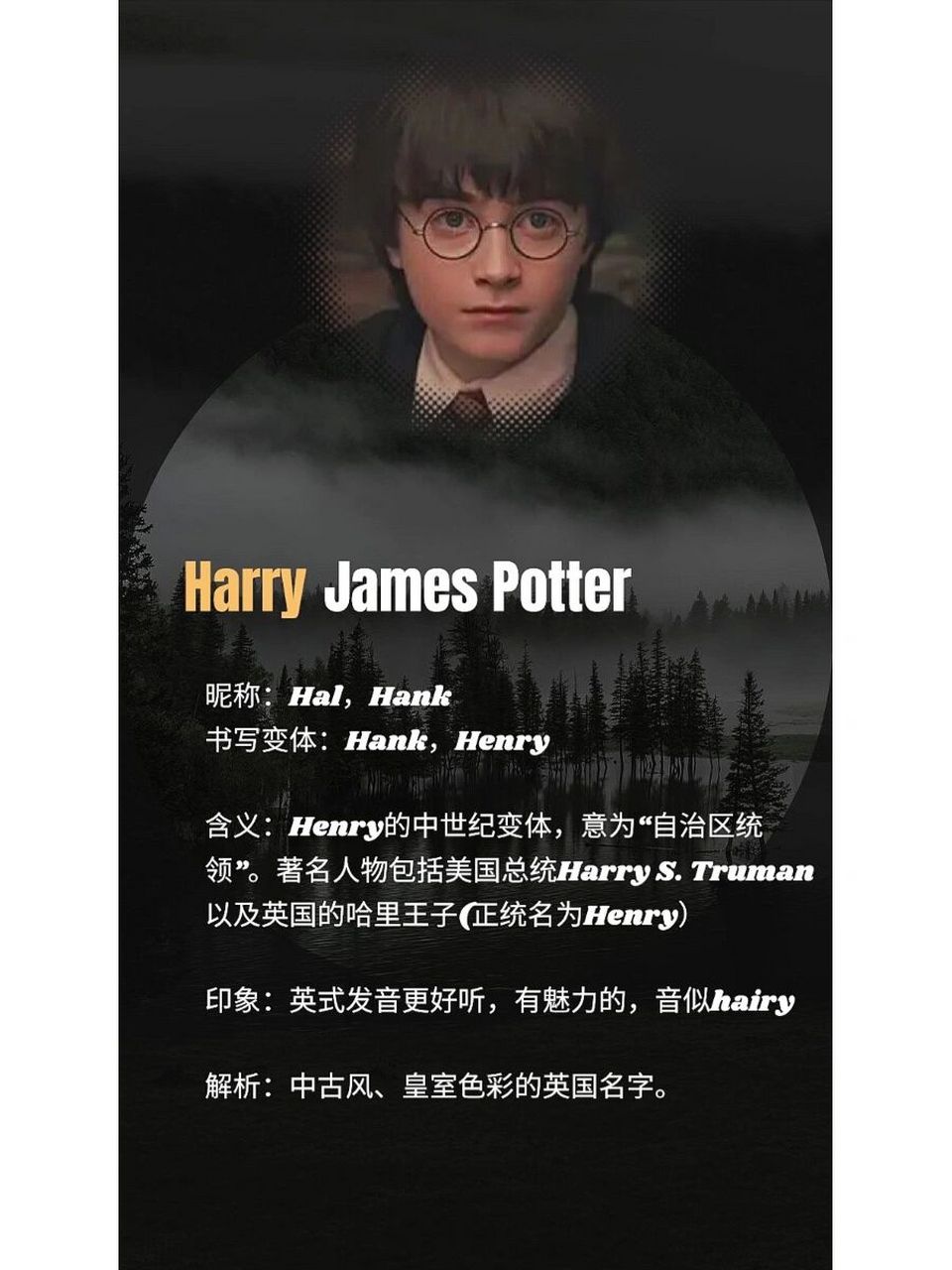 英文名# #长得像什么英文名# #哈利波特# #哈迷# #harry