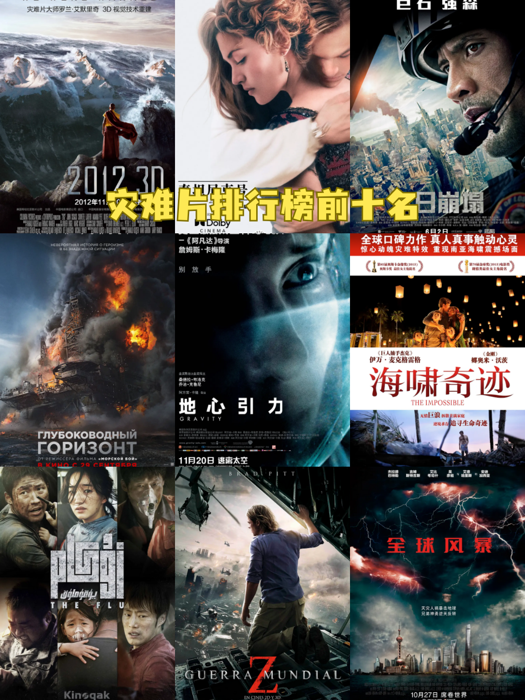 灾难片排行榜前十名