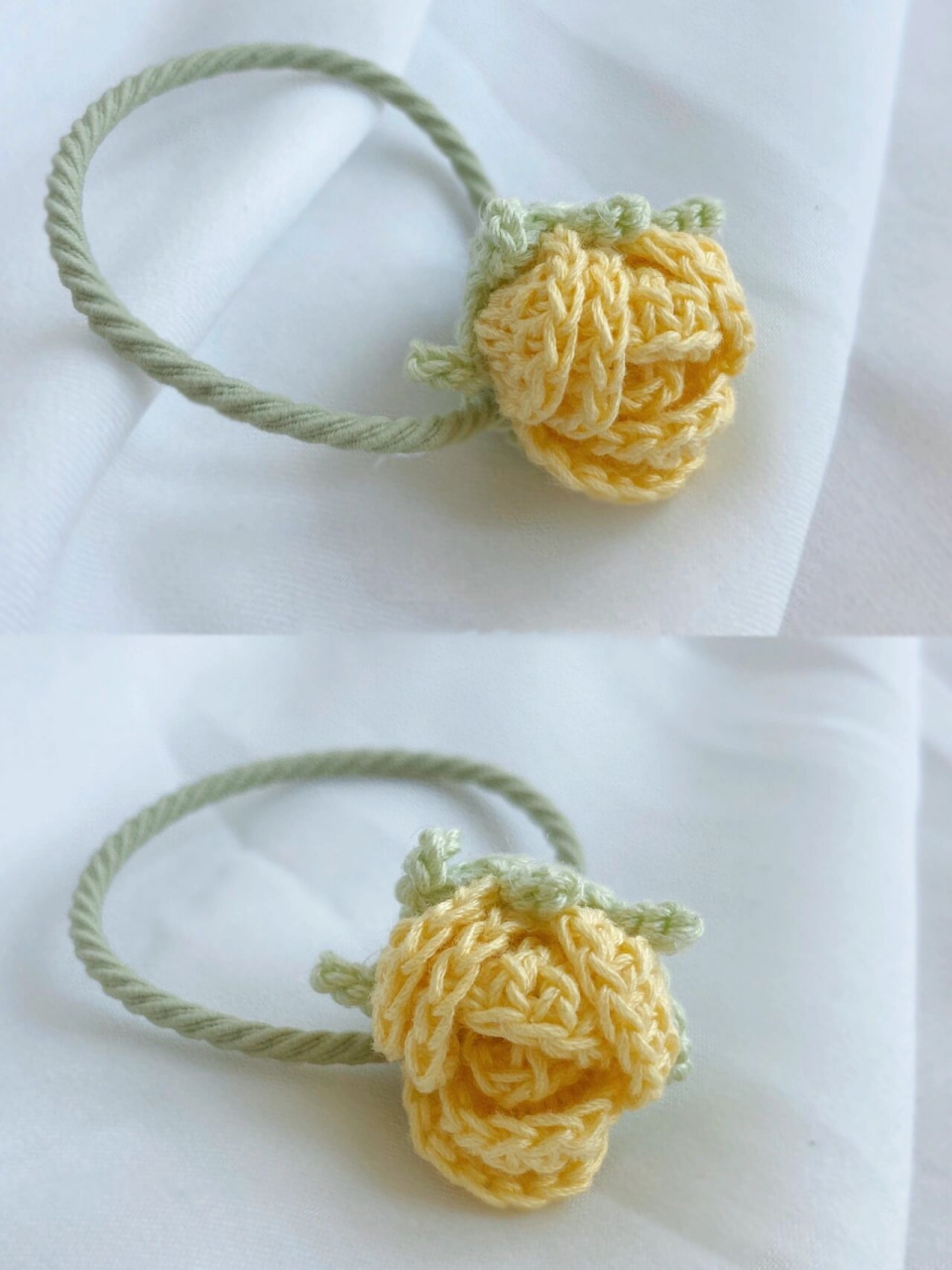 头花 | 超简单7515附图解 胖胖玫瑰花 用线苏苏姐 蕾丝线5号 钩针