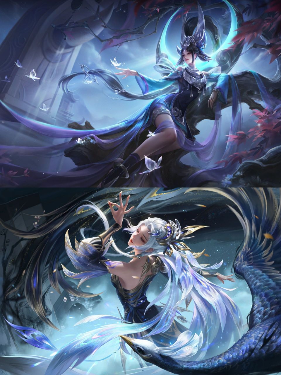 大乔,杨玉环我心目中的女神,王者蓝色的皮肤还是挺多的,而且也很好看