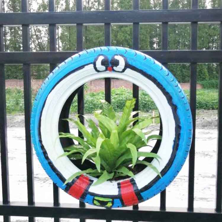 变废为宝 用废旧轮胎制作好看的组合景观