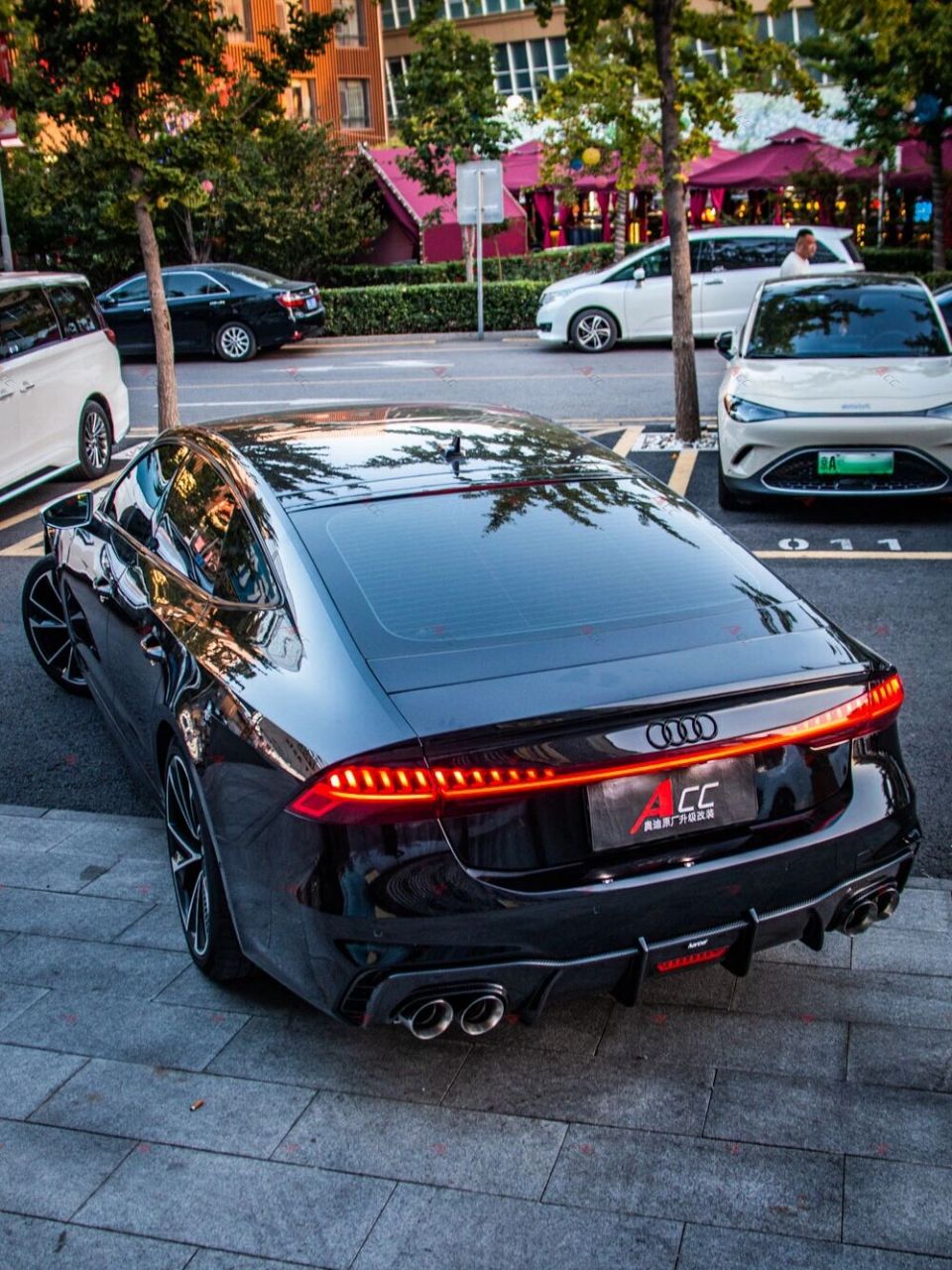 奥迪a7(c8)改装 卡布尔碳纤维尾唇 卡布尔碳纤维前唇 卡布尔碳纤维风