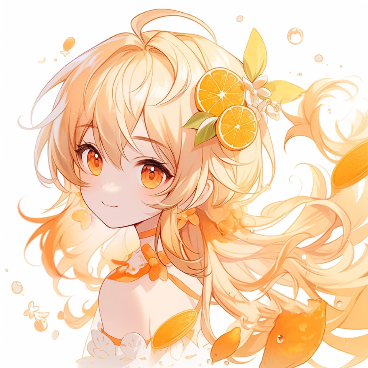 橙子少女|二次元头像