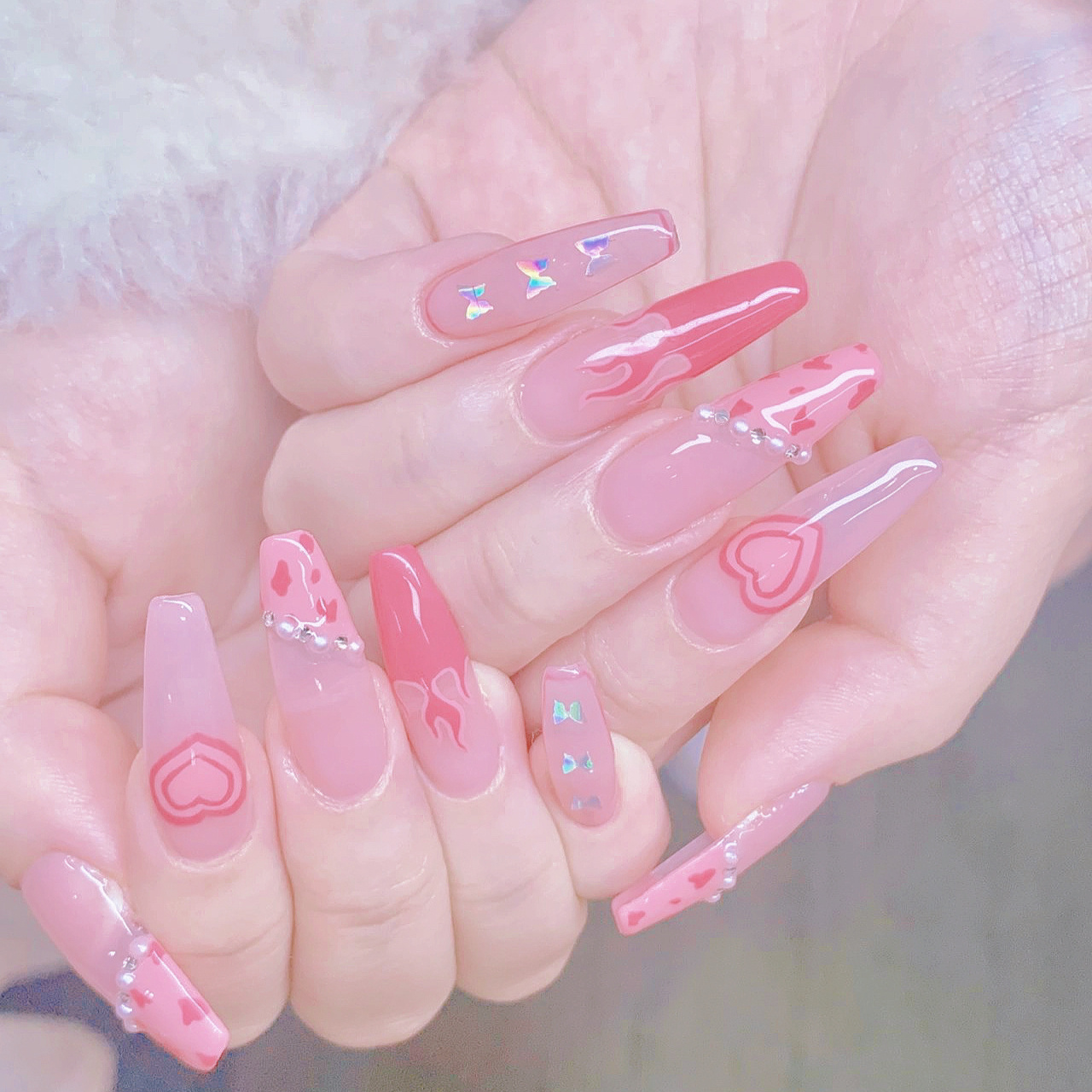 美甲  梦回千禧78爆辣爆喜欢 酷女孩必备·y2k千禧辣妹美甲·穿戴甲