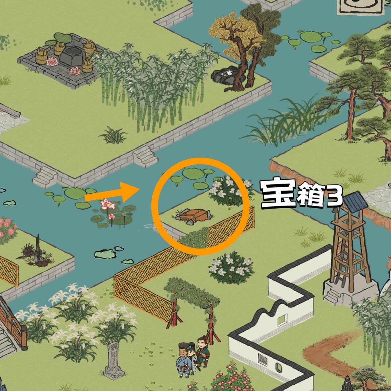 江南百景图钱塘门探险钥匙宝箱攻略 这一关所有的宝箱和钥匙都比较