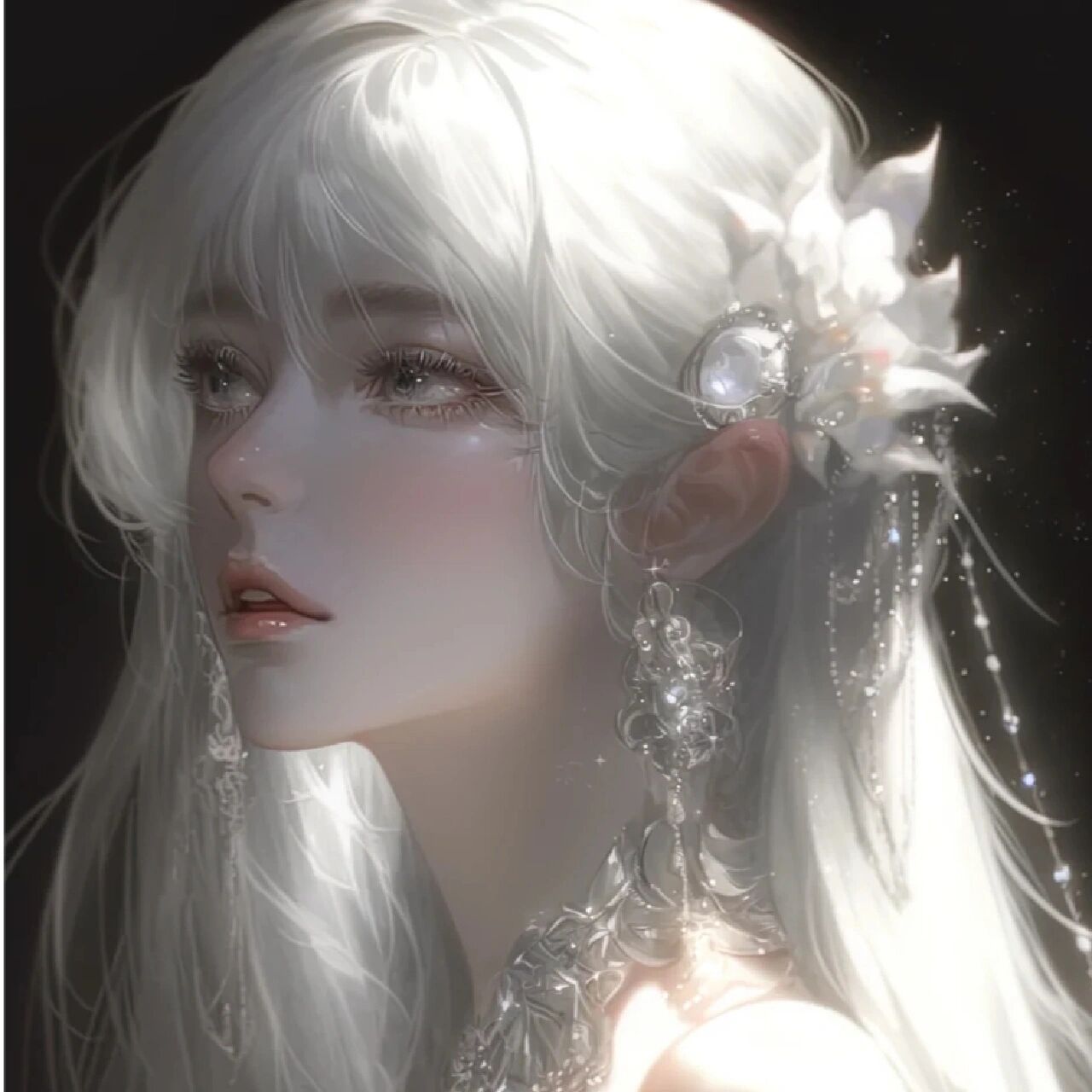 分享一组白毛女头像 最近好爱白毛女,分享一波白毛女头像啦,图片来自