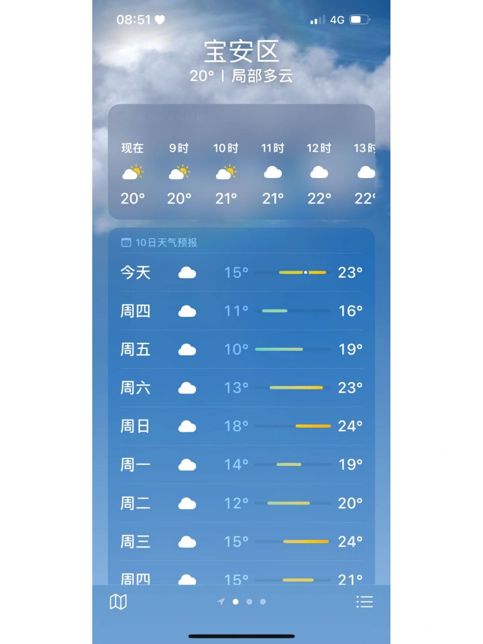 深圳天气 深圳天气# 天气预报真是个垃圾,预报降温,也就几度,预报天气
