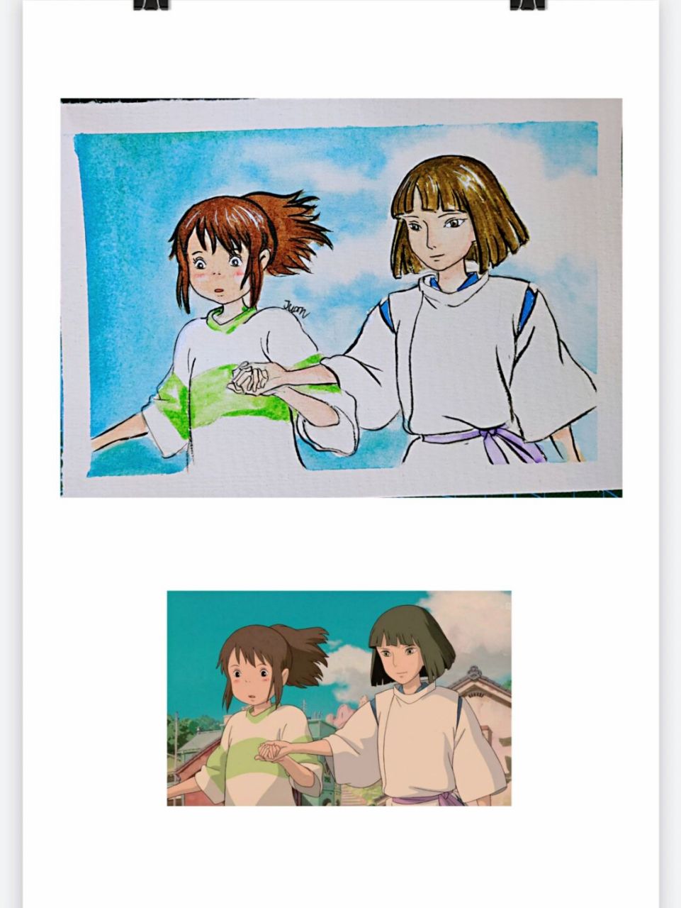 水彩23~千与千寻 #原创水彩# #自学水彩# #水彩画教程# #千与千寻