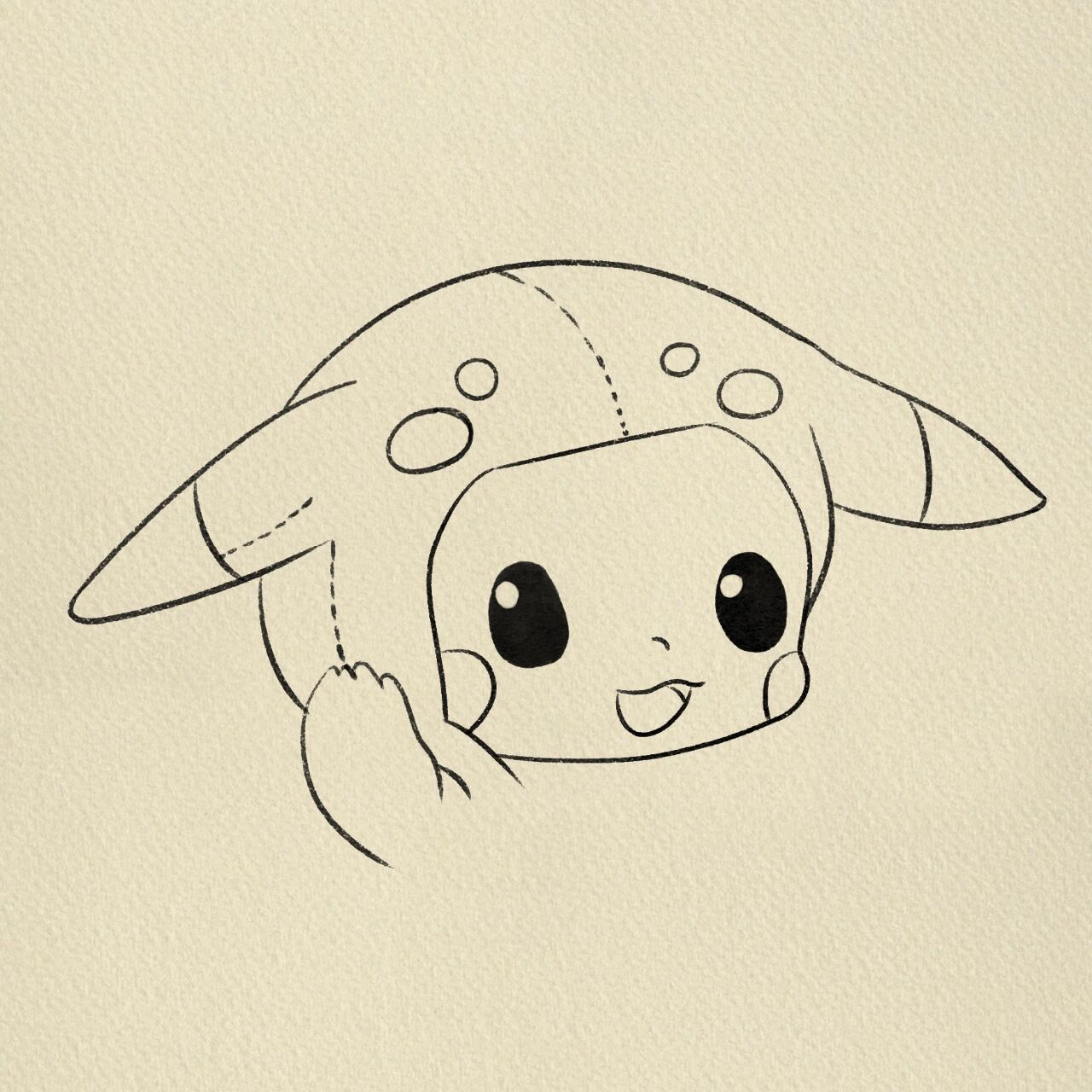 皮卡丘简笔画‖(14) 临摹