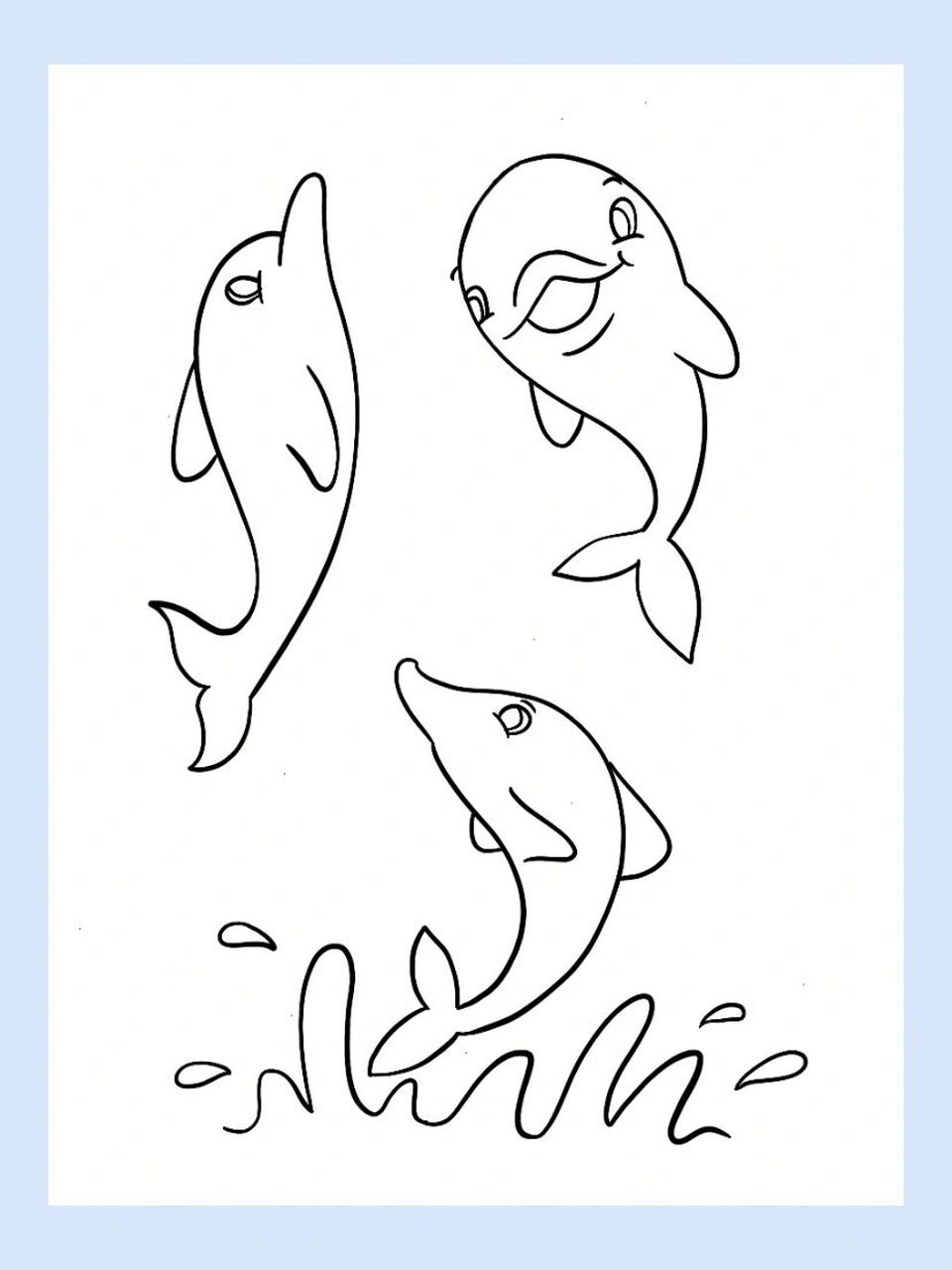 海豚的简笔画图片