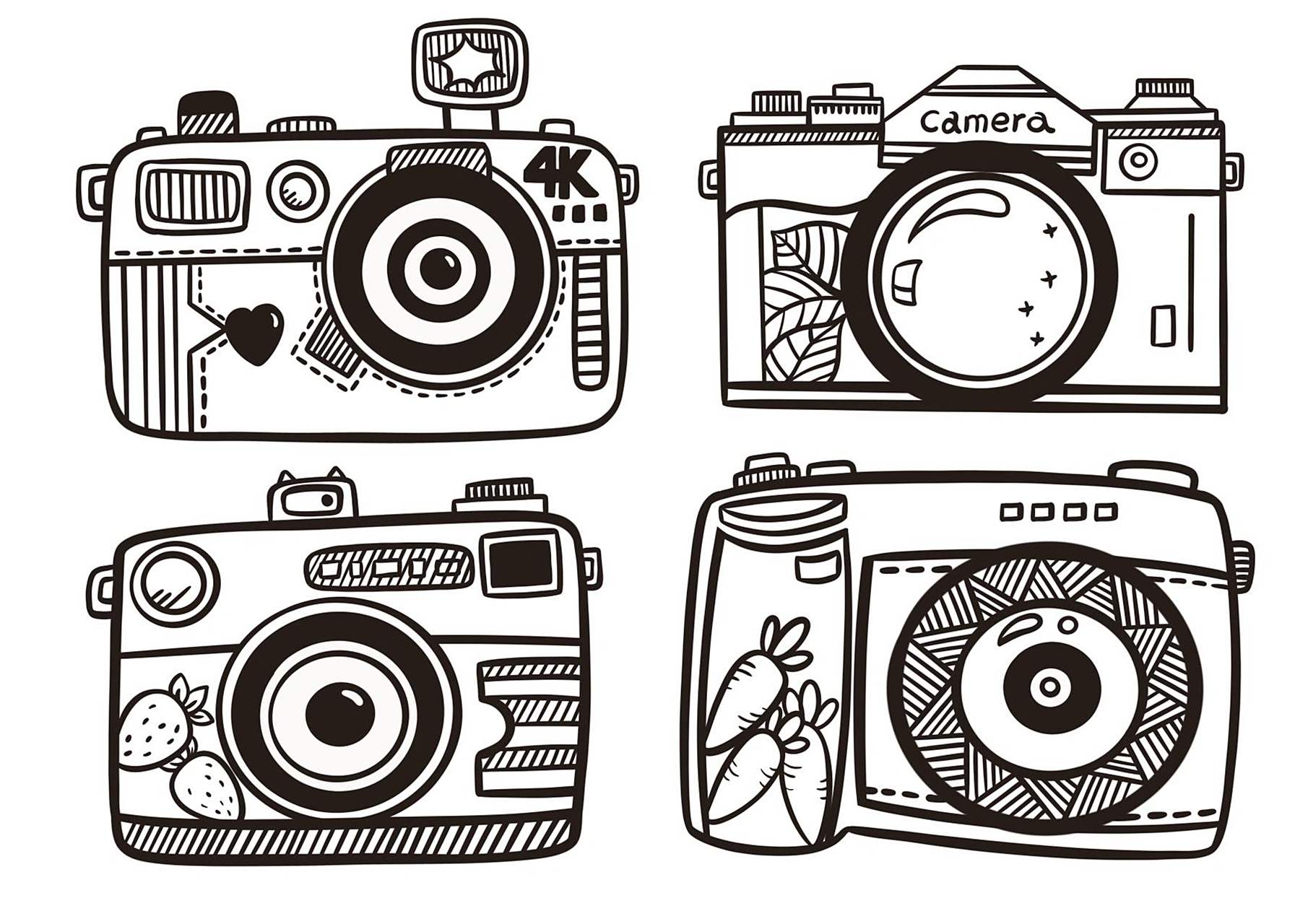 相机|简笔画 分享一张相机简笔画 .