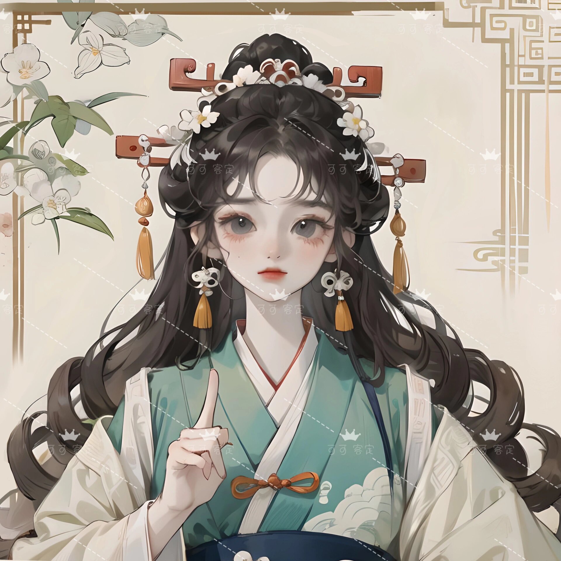 古风系列女生头像客定展示 这个系列小姐姐定了13张头像,浅浅挑几张