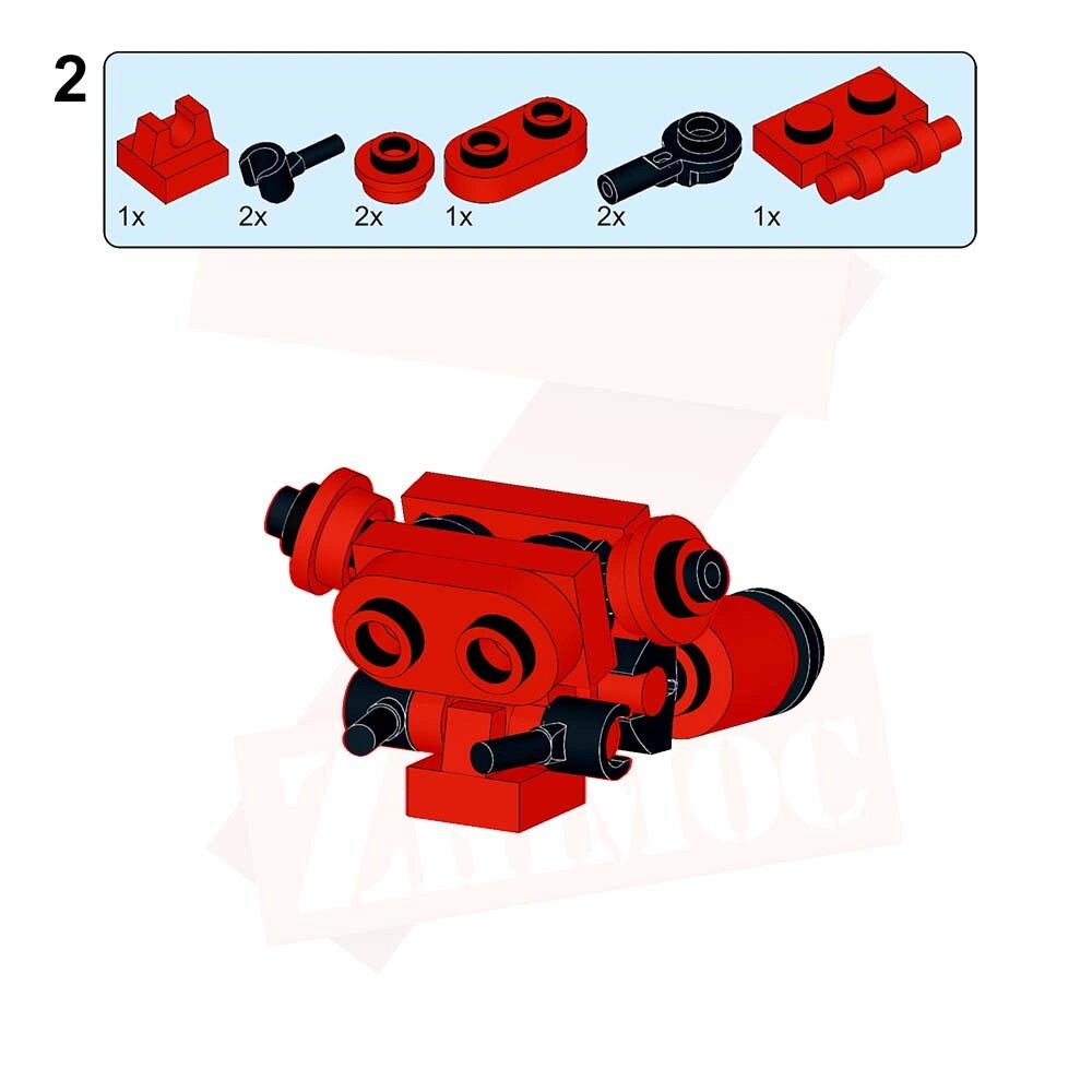 乐高moc迷你机甲教程图片