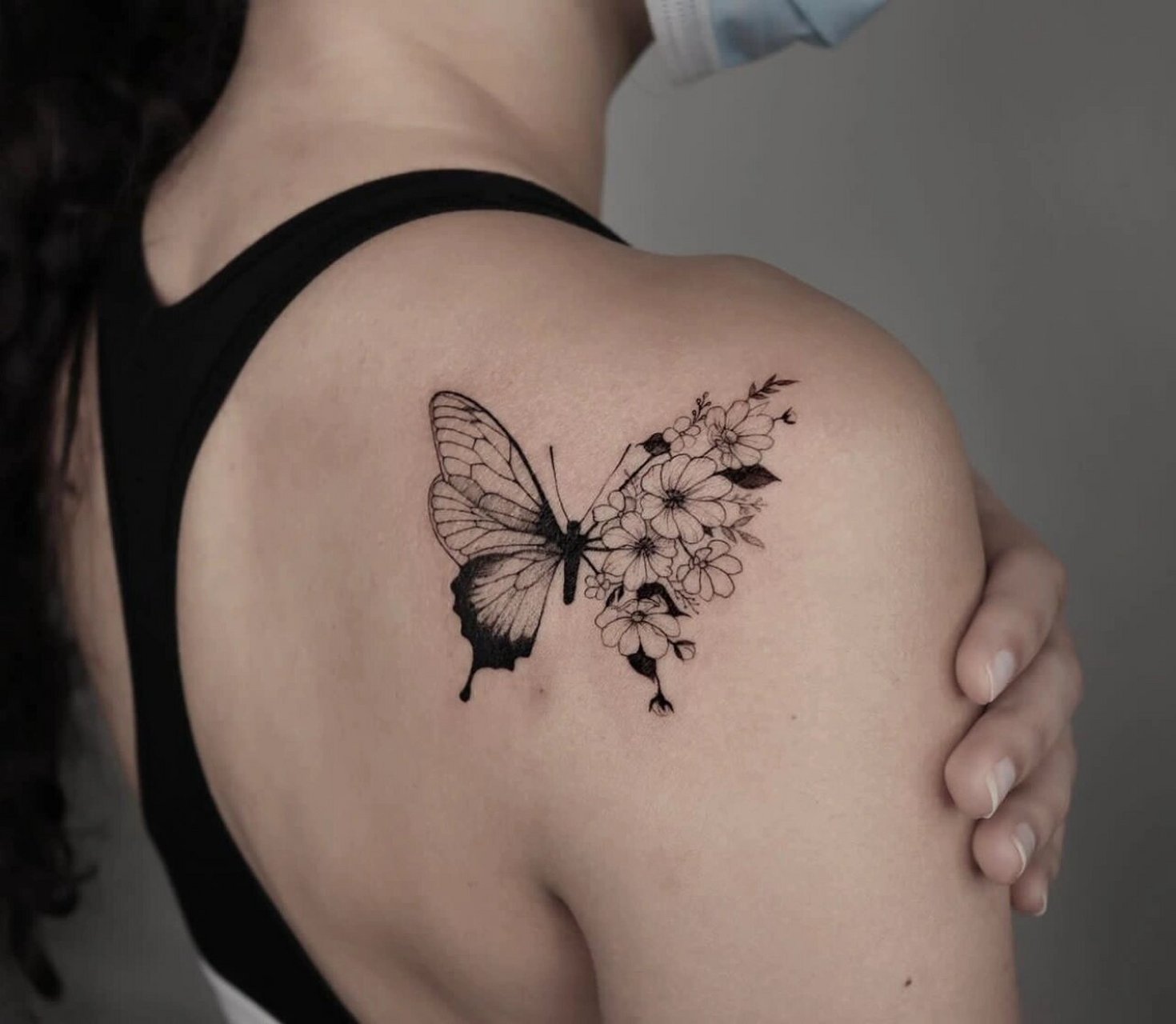 纹身图案分享|蝴蝶|黑白