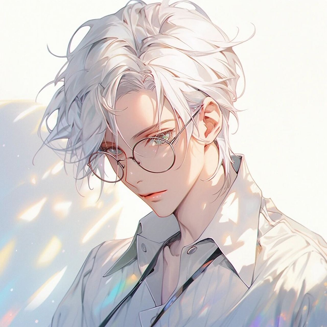 忧郁系|男神|戴眼镜|头像