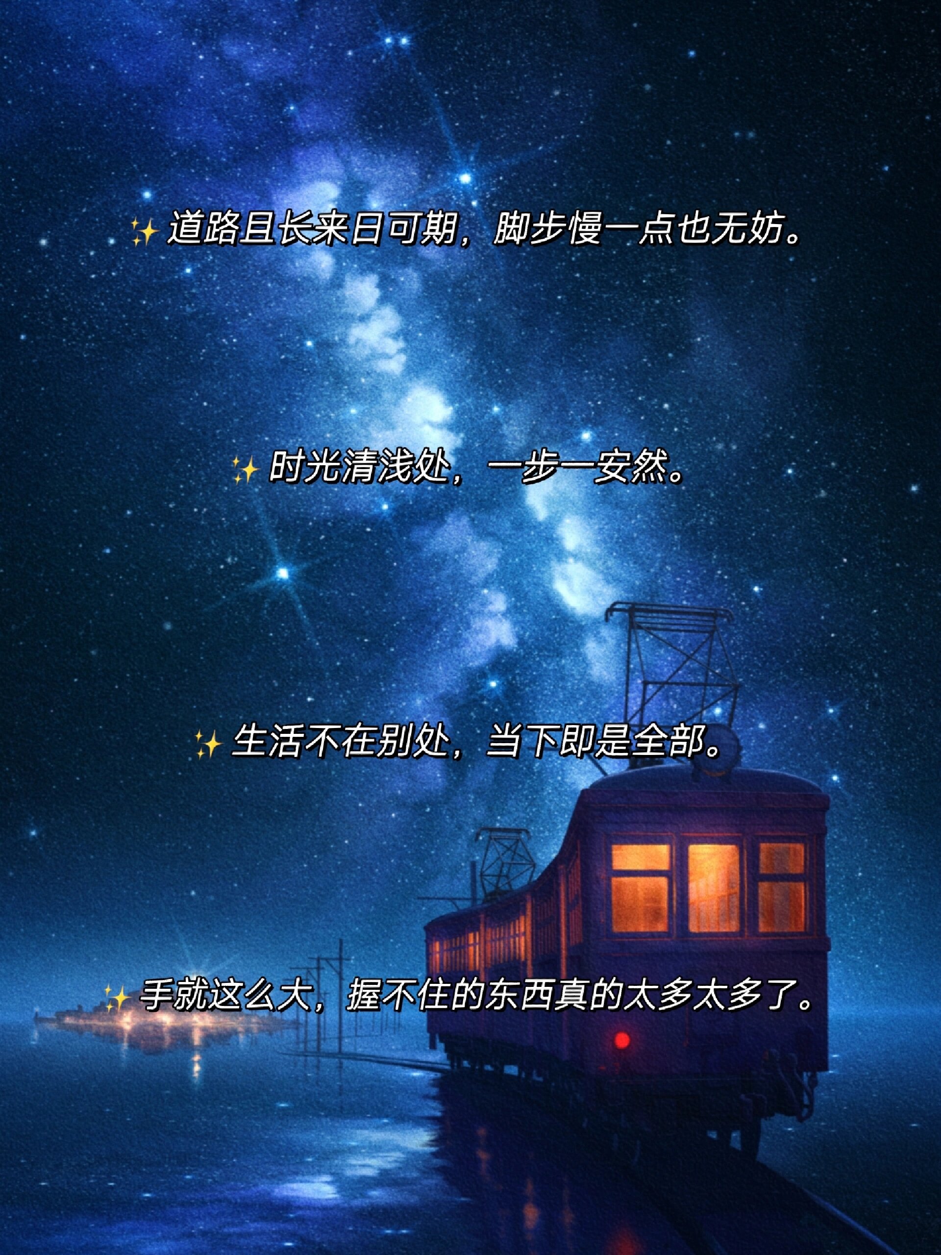 星辰大海  	 哈喽宝子们上午好呀,我是阿煜 	 今日份的励志暖心句子请