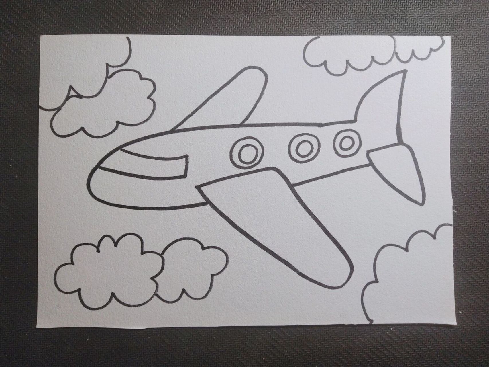 【100/54】简单儿童画《飞机》 打卡第五十四天~ 临摹 喜欢的请大家点