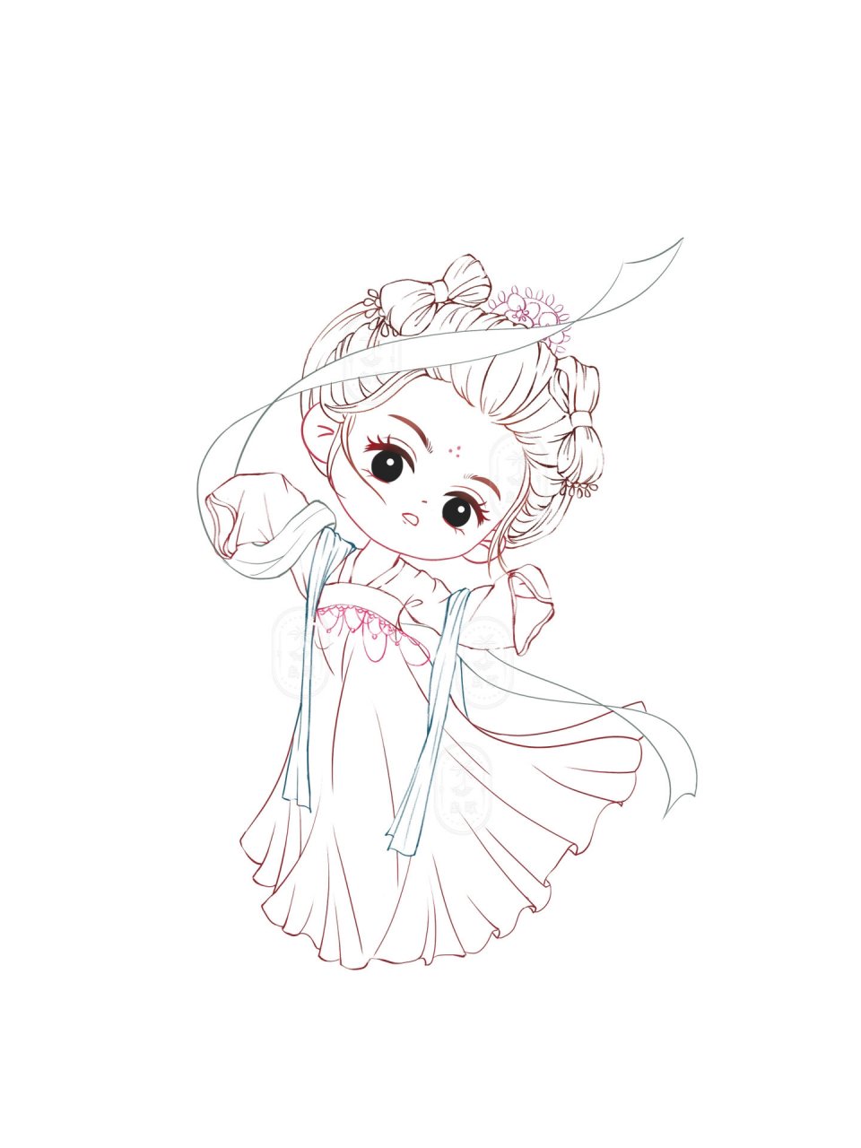 十二花神之杏花篇(q版古风人物)含步骤 q版/儿插/2.