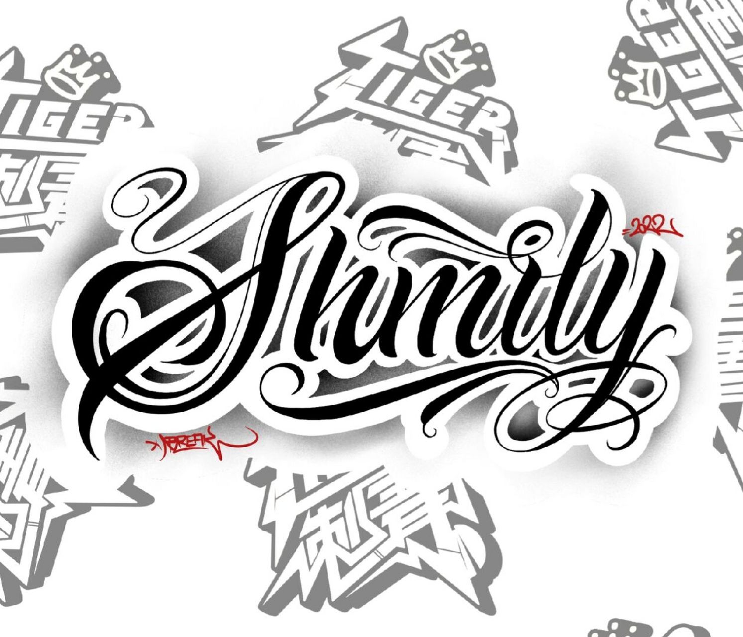 原创花体字设计 接受设计订制花体字纹身手稿 . . .