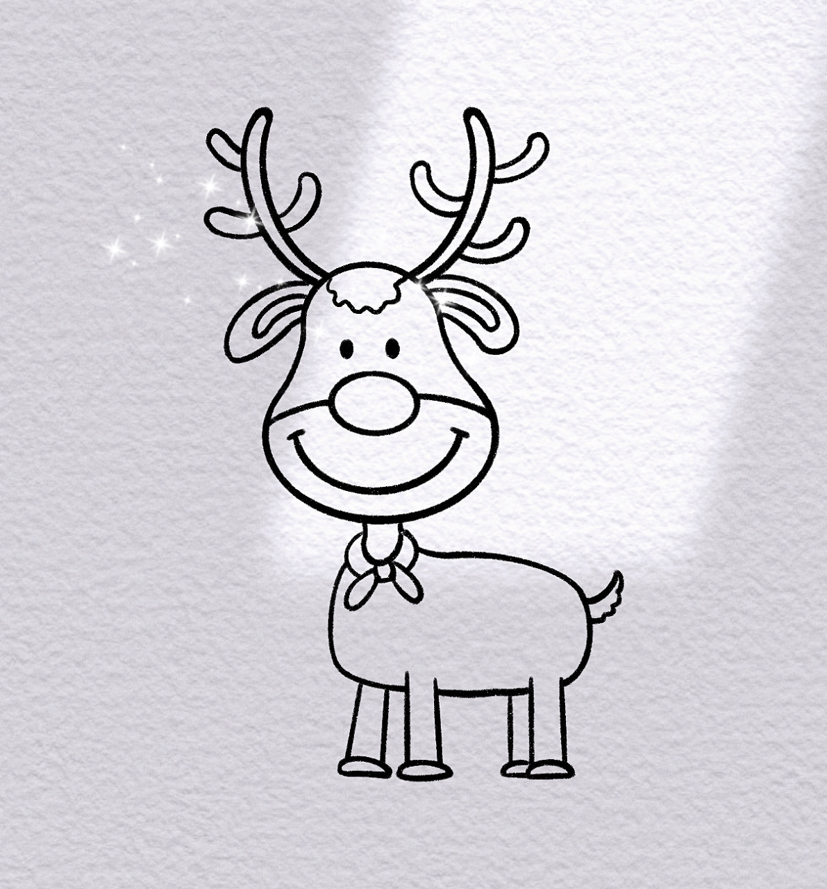 圣诞小鹿简笔画图片