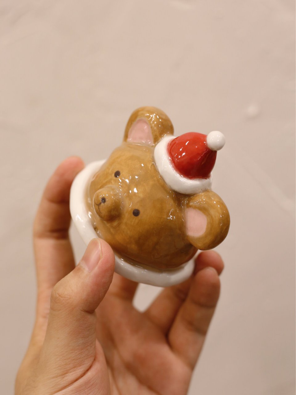 陶艺手作|圣诞胸泥塑摆件