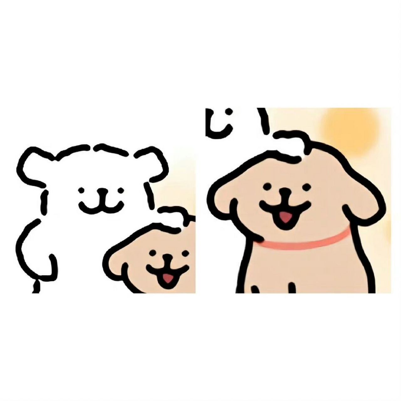 乖宝摸摸头(线条小狗情头) 乖乖宝宝奖励摸摸头