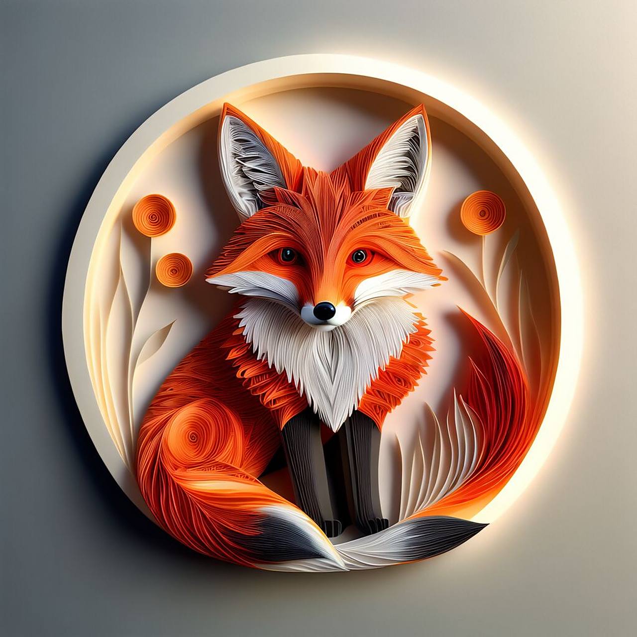 要更美,也要更锋利!02#衍纸#0202#狐狸