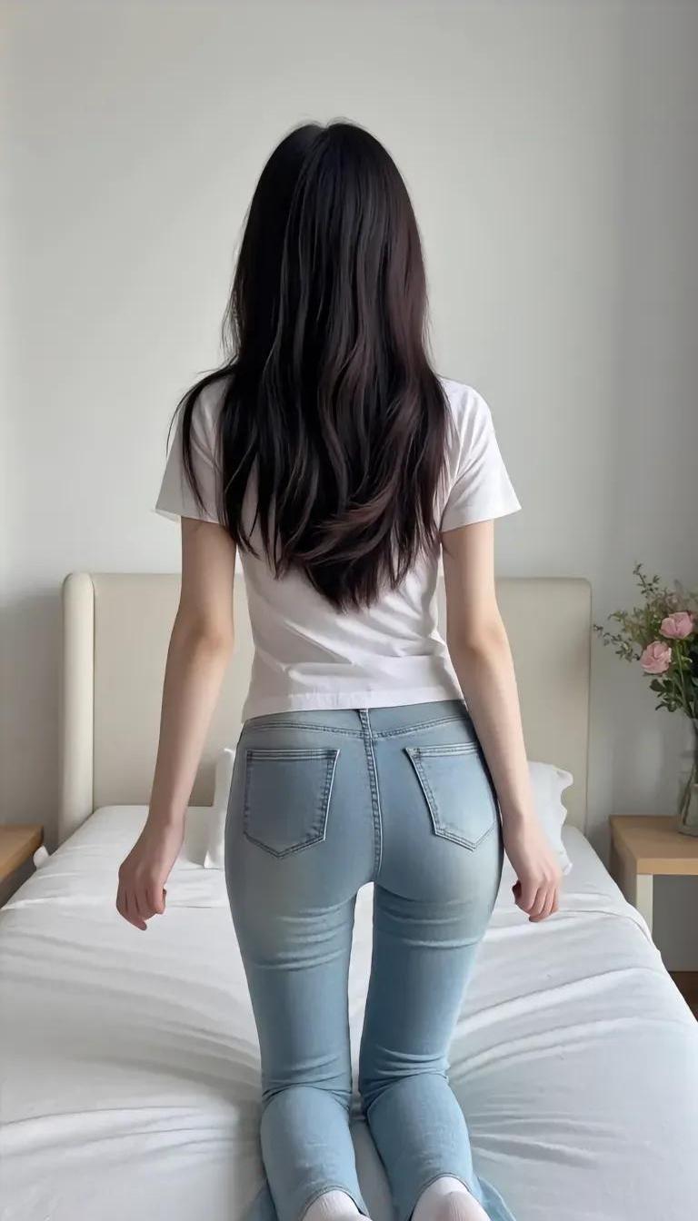 其实,除了高腰款,低腰牛仔裤也有它的魅力.记得之前流行过