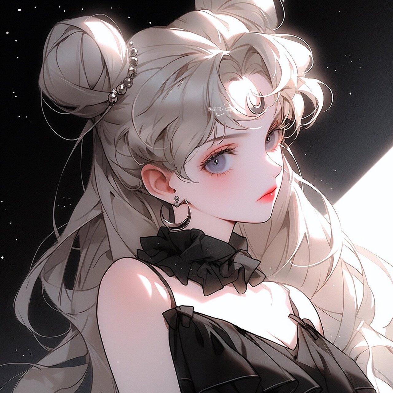 这组黑化水冰月头像太美了吧 快给我用! 这是仙女小兔吧   夏日滤镜