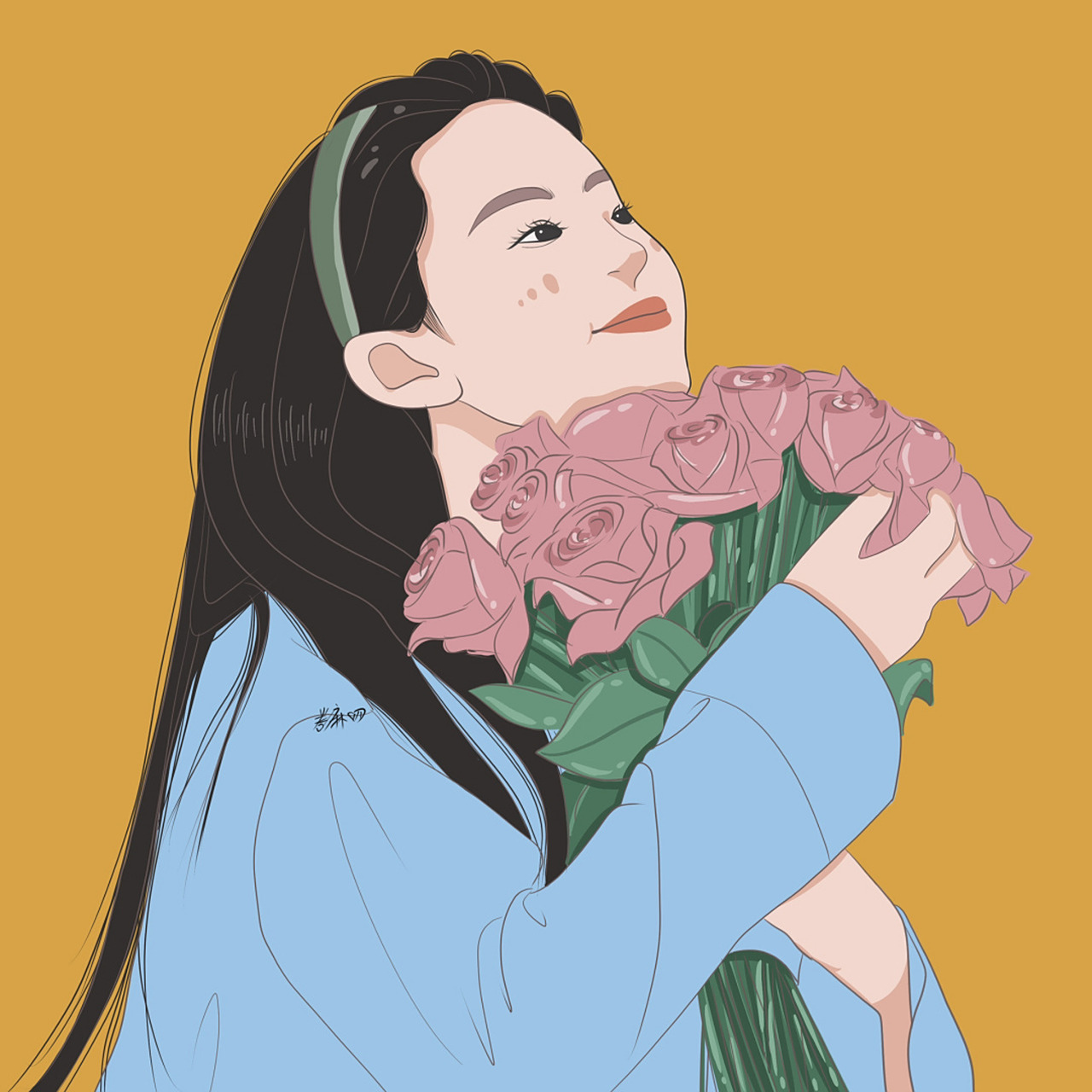 插画 | 头像 | 刘亦菲许红豆旺事业头像来啦 这次做了五个背景色,赶紧