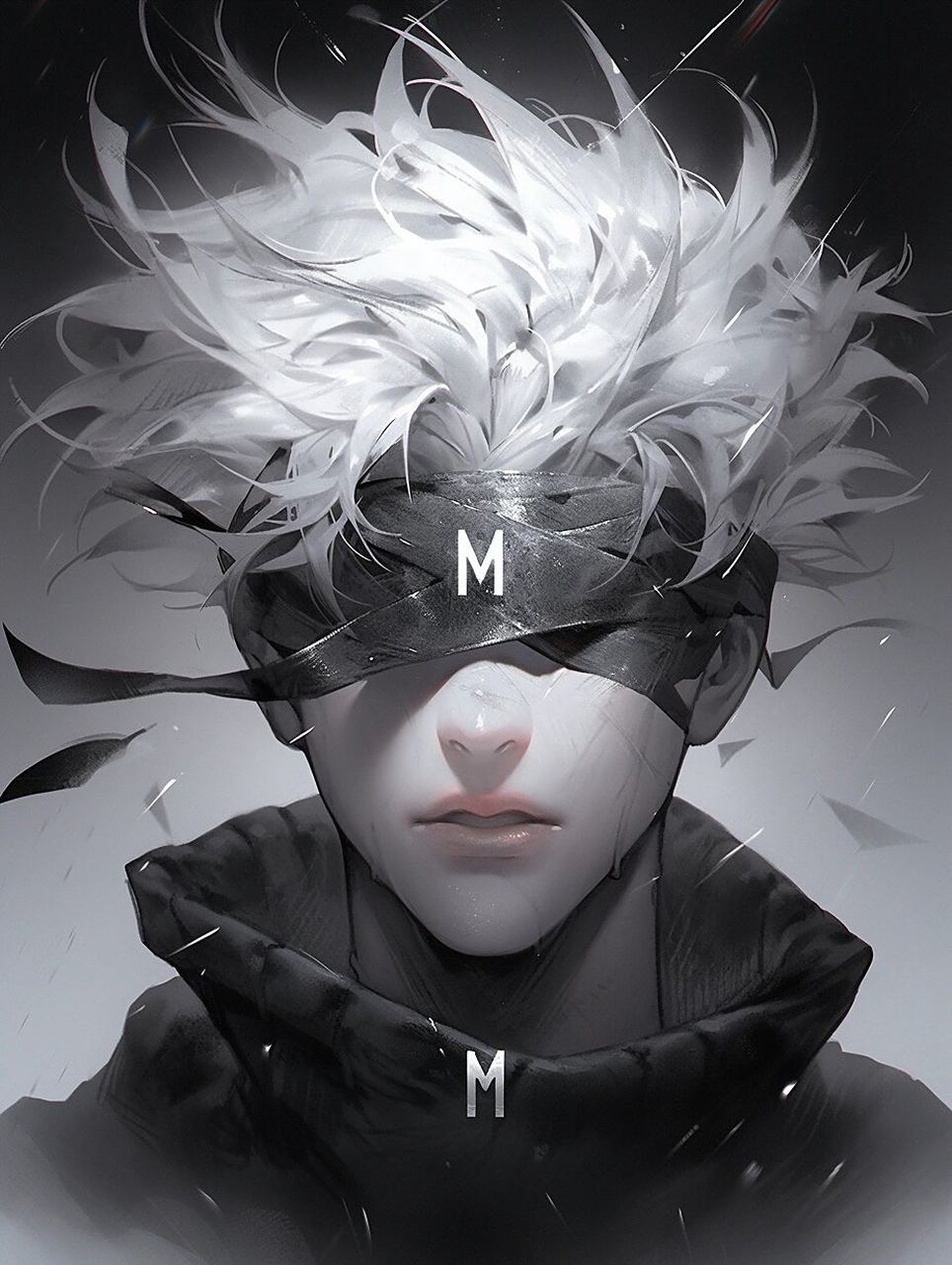 白发蒙眼刺客 禁欲系 男生头像 冷酷无情:需要具备冷静,无情的性格