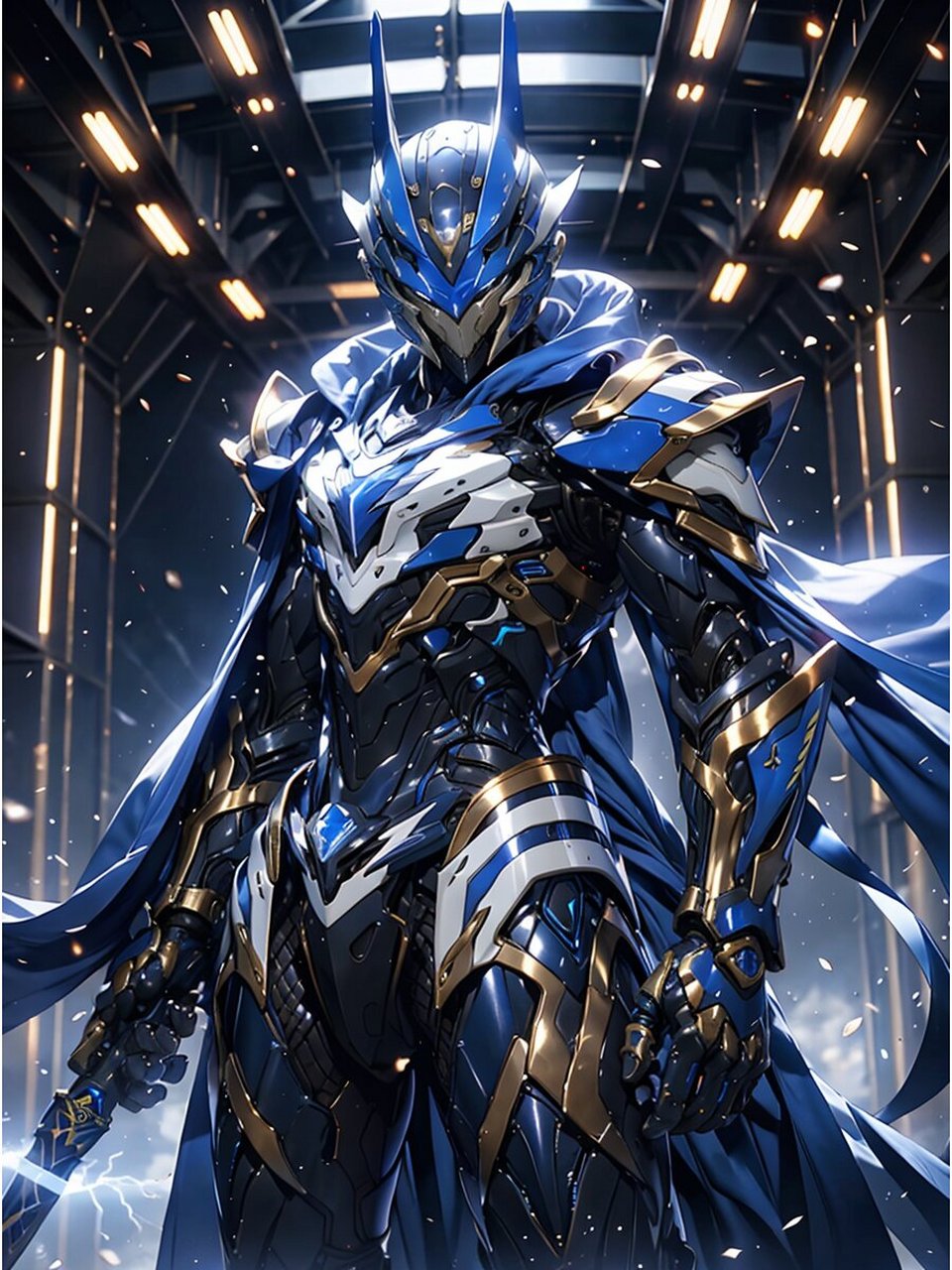 冰封之力,蓝白炫酷战甲 这款战甲以蓝色和白色为主色调,散发出冰冷