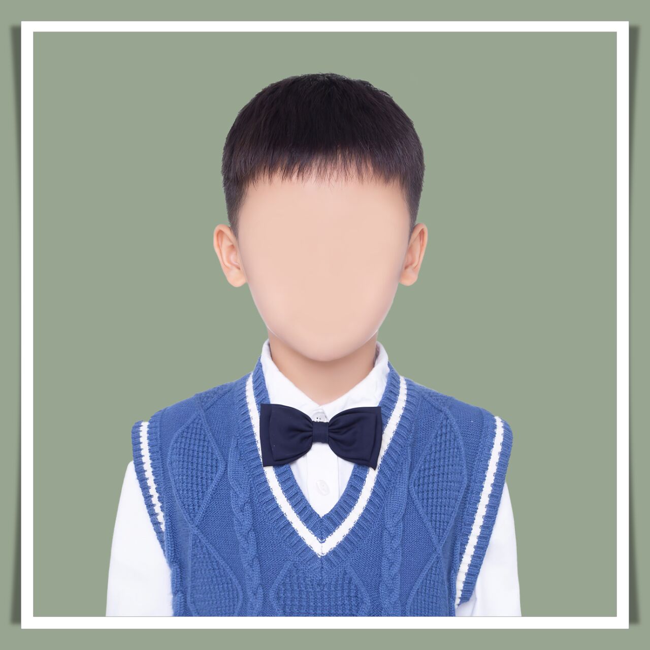 男童女童开学入园证件照换装免扣素材ps模板