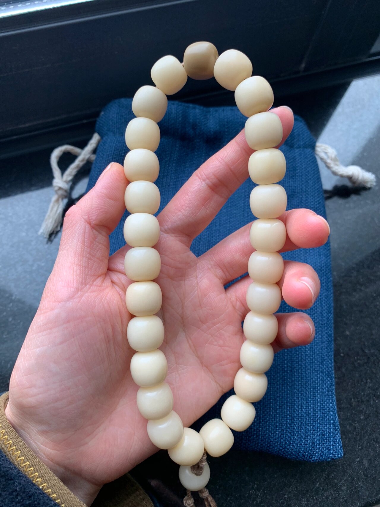 白玉菩提手持,13m,27颗