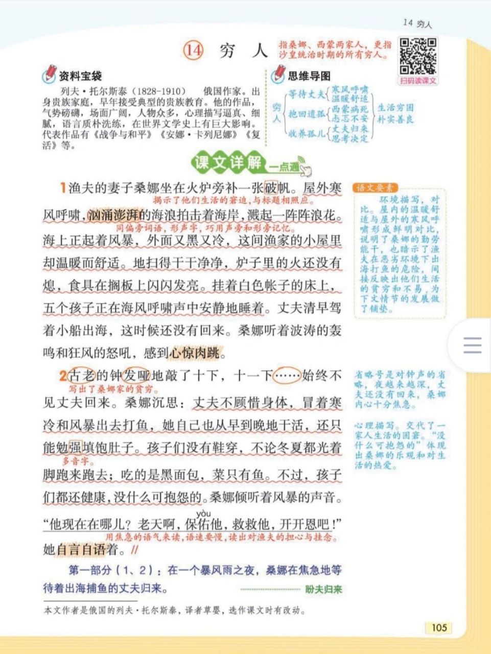 六上语文第14课穷人 #六年级上册语文# #六年级上册语文笔记
