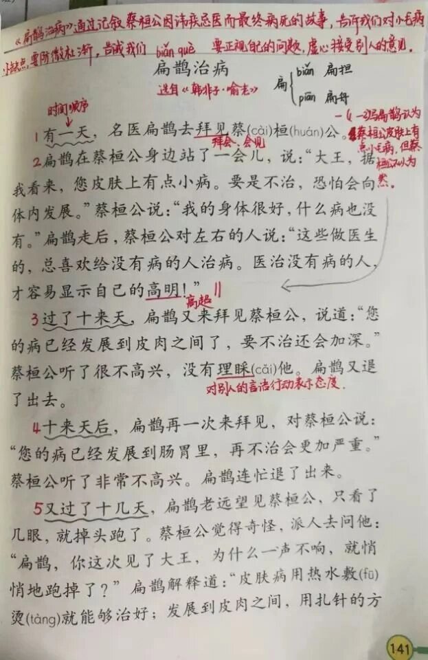 多年以后再读扁鹊治病深刻理解了教育延迟性