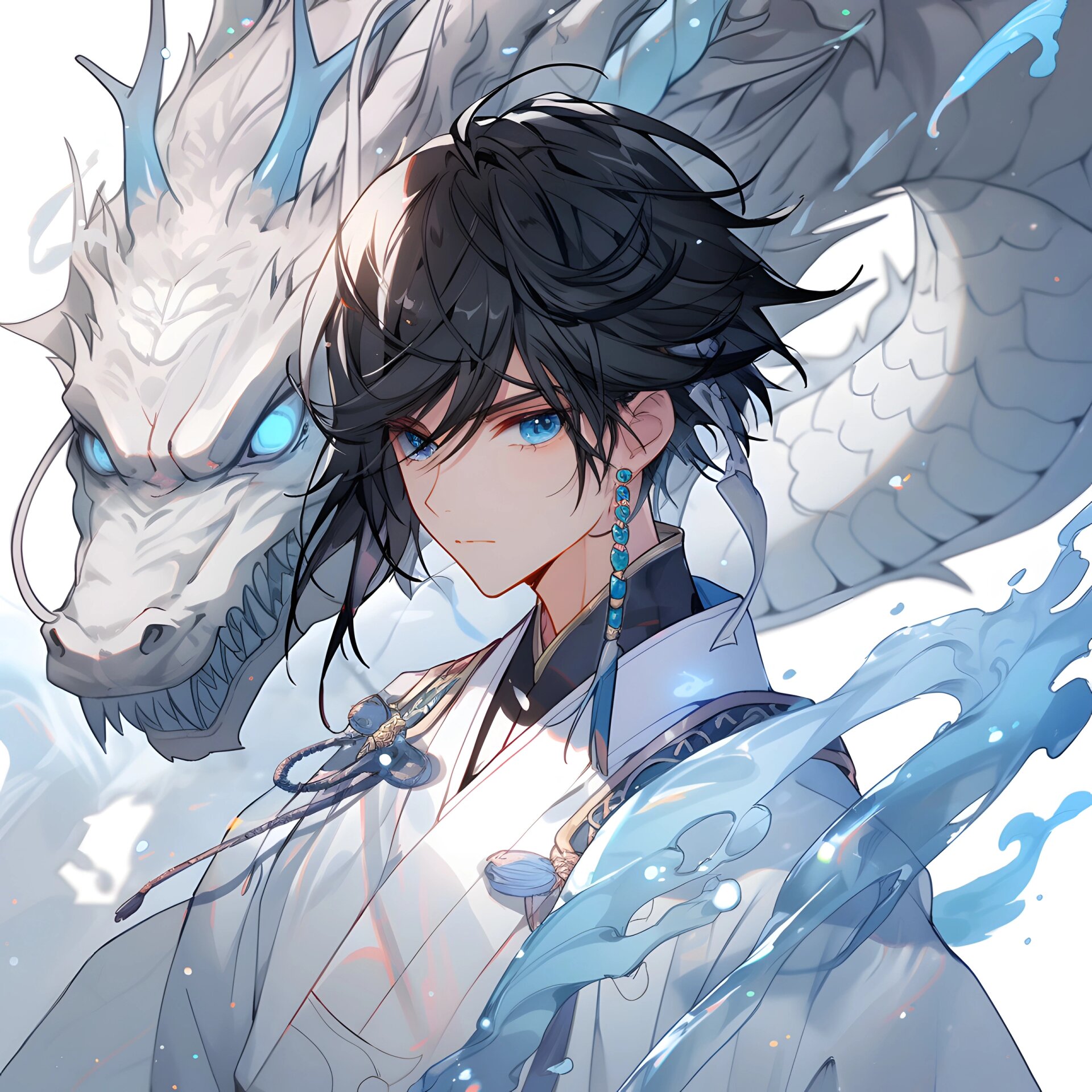 帅气男生头像|帅气龙少年2——蓝色水系