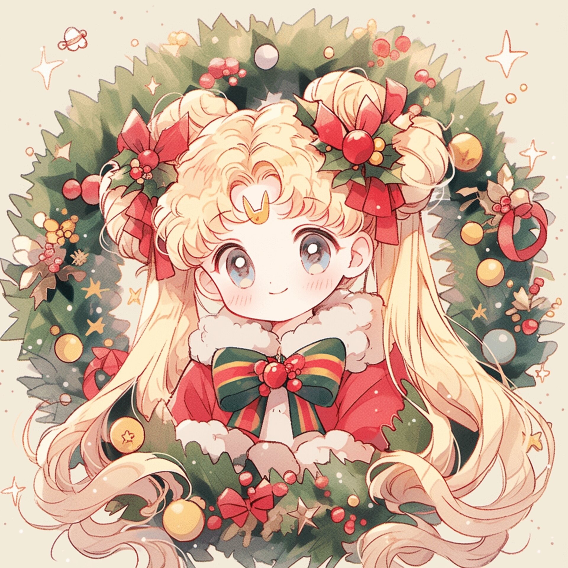 预热,圣诞节美少女战士头像分享q版