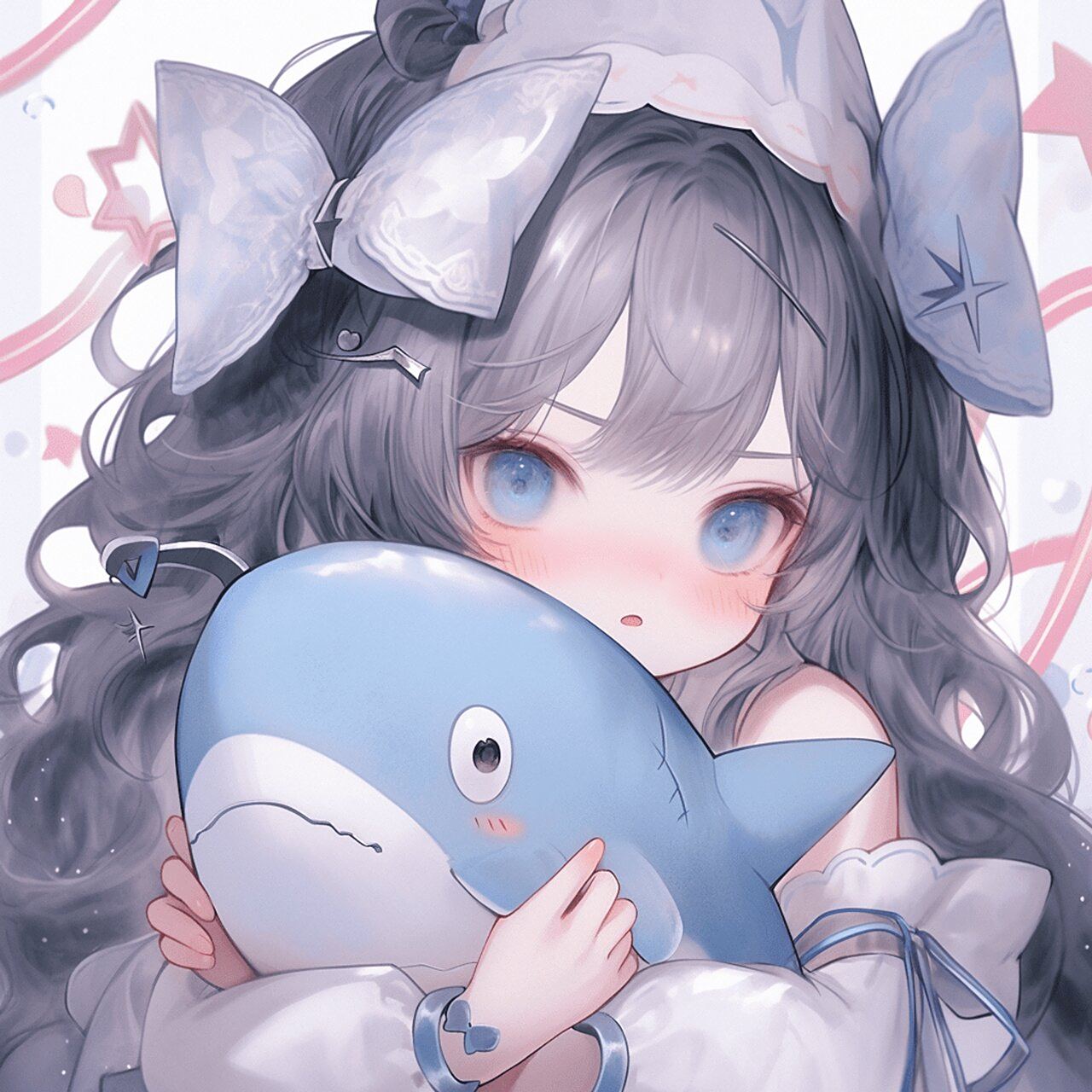 女头分享 | 女版蓝色小鲨鱼来噜~ #女生头像#0202#可爱#0202